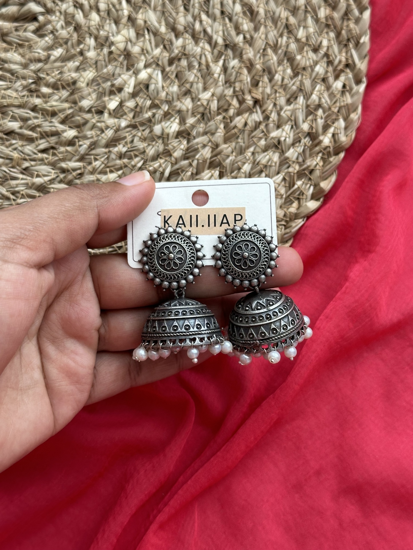 Oxidised Jhumka