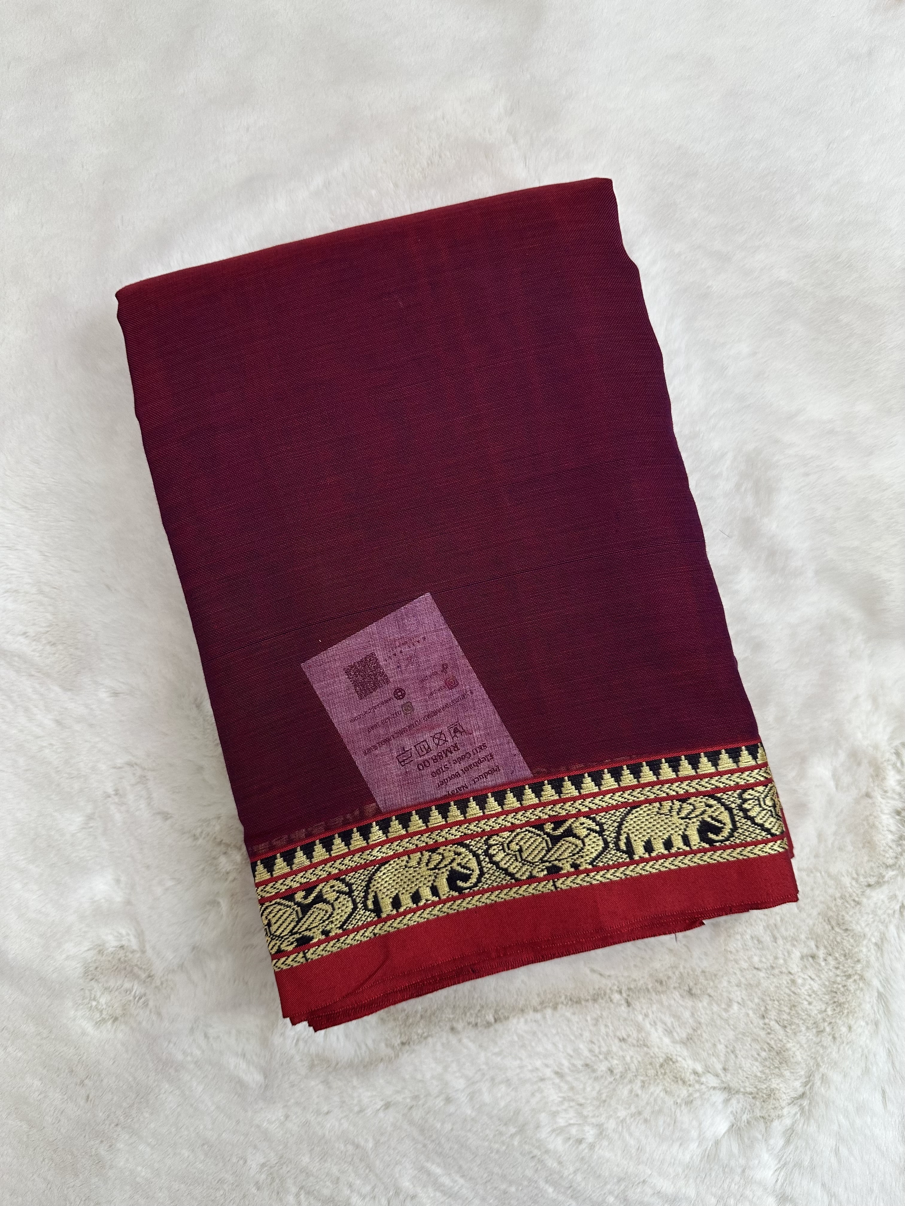 Mercerized Cotton Narayanpet (Elephant Magenta)