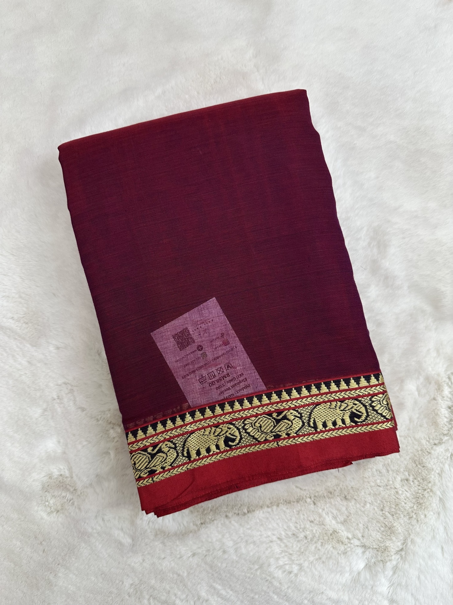 Mercerized Cotton Narayanpet (Elephant Magenta)