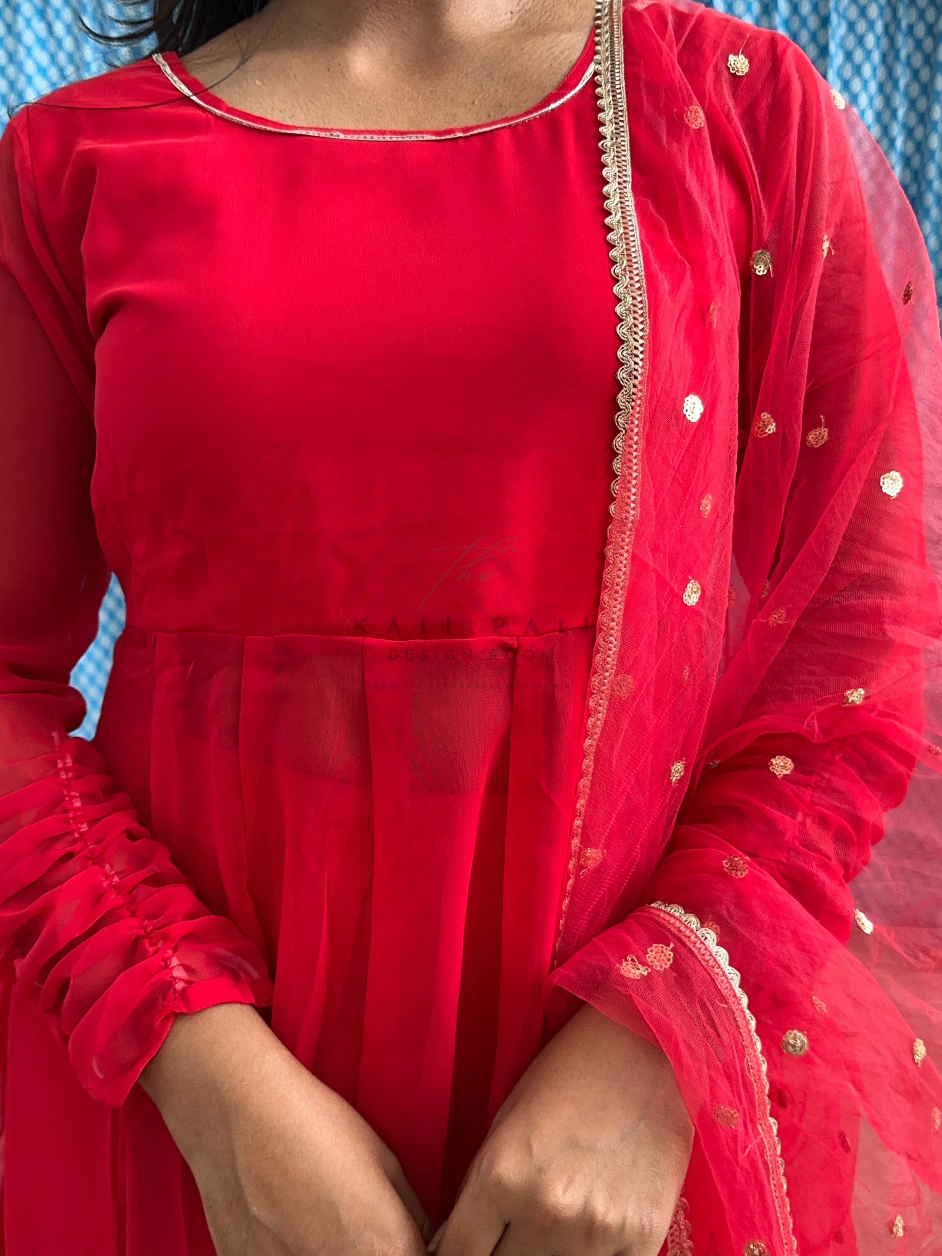 Long Sleeve A Line Suit