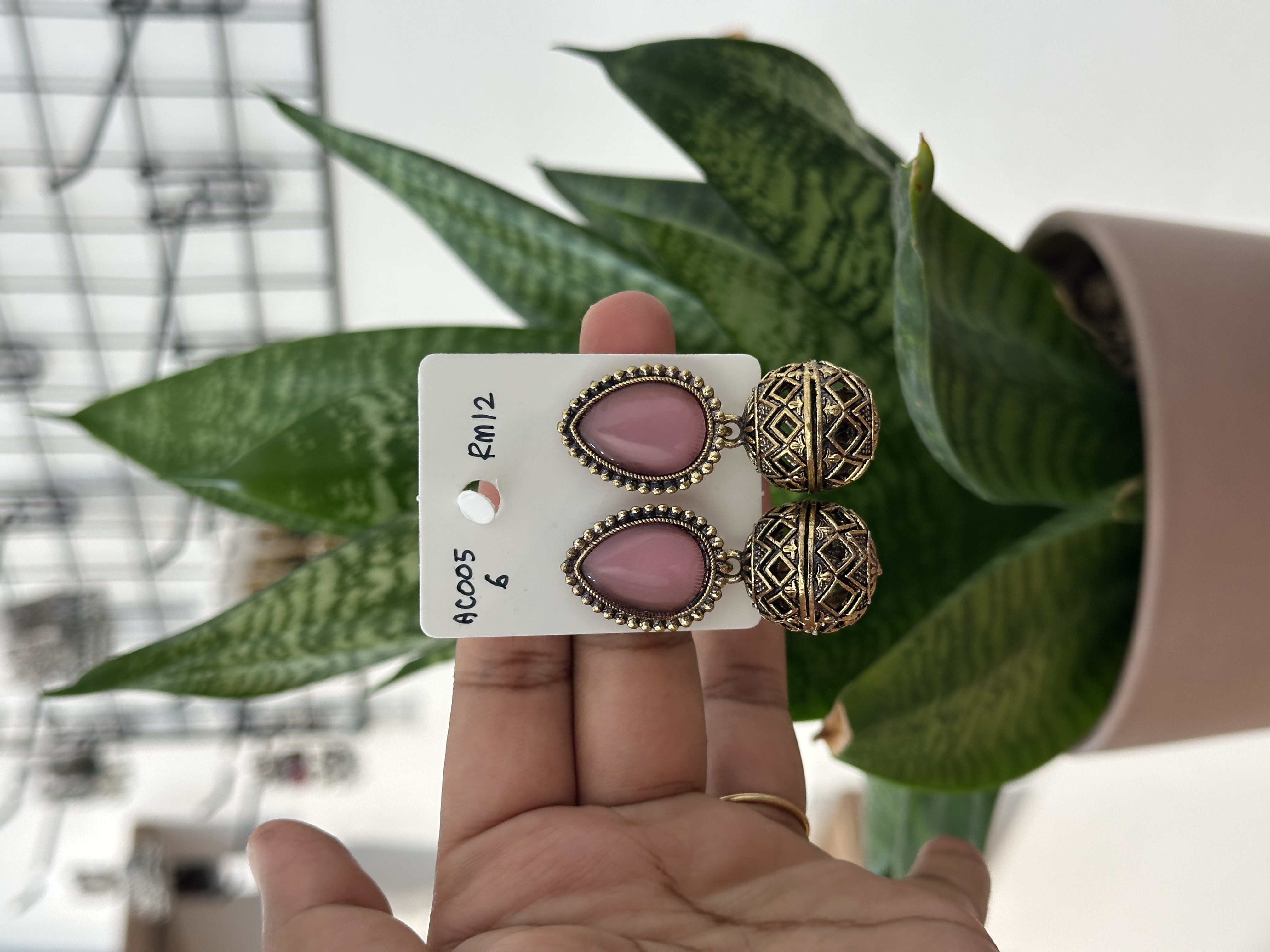 Ball Earring Gold Teardrop