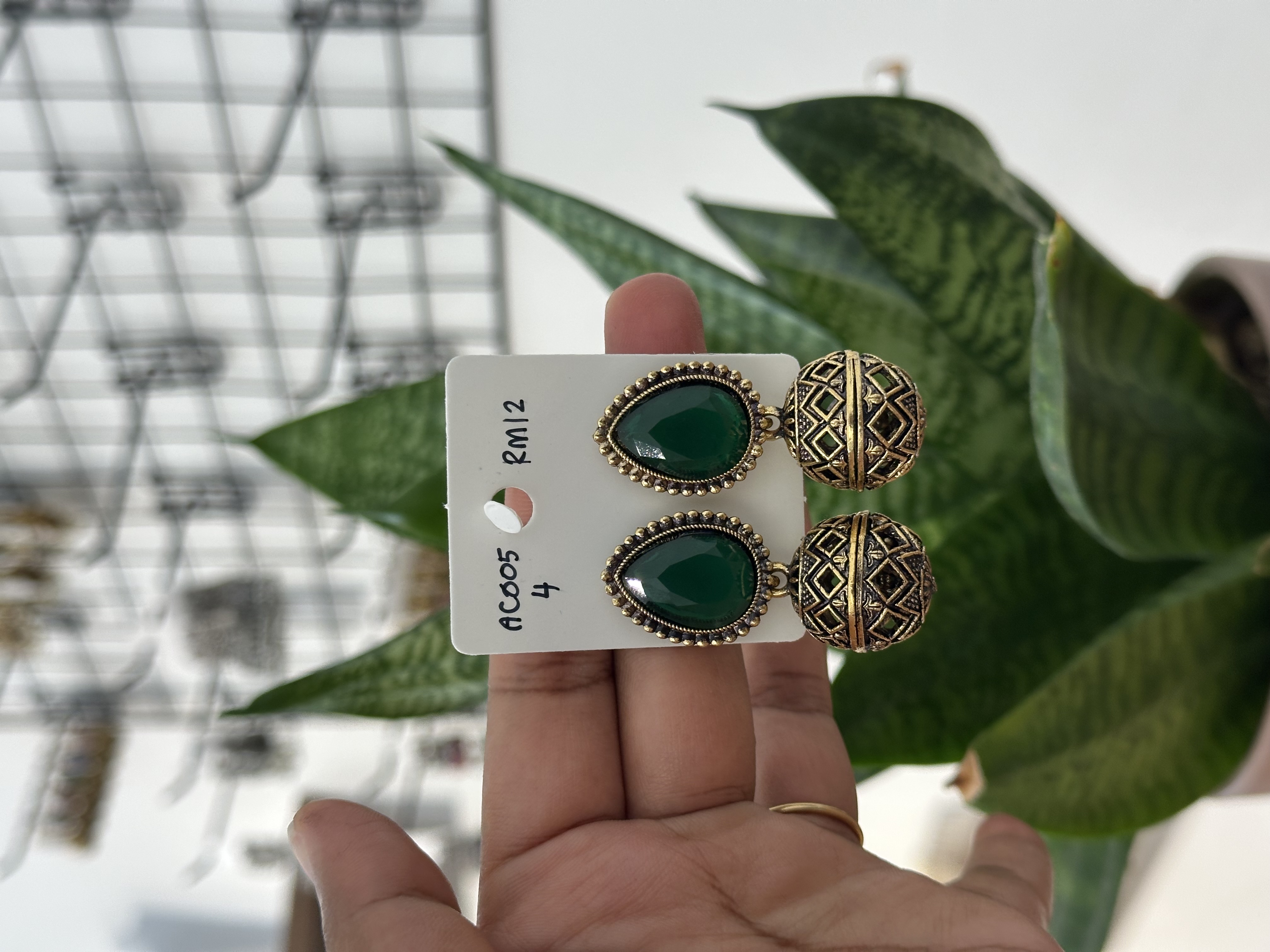 Ball Earring Gold Teardrop