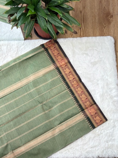 Handloom Cotton Saree without Blouse (60s)