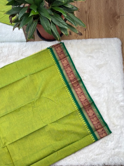 Handloom Cotton Saree without Blouse (60s)