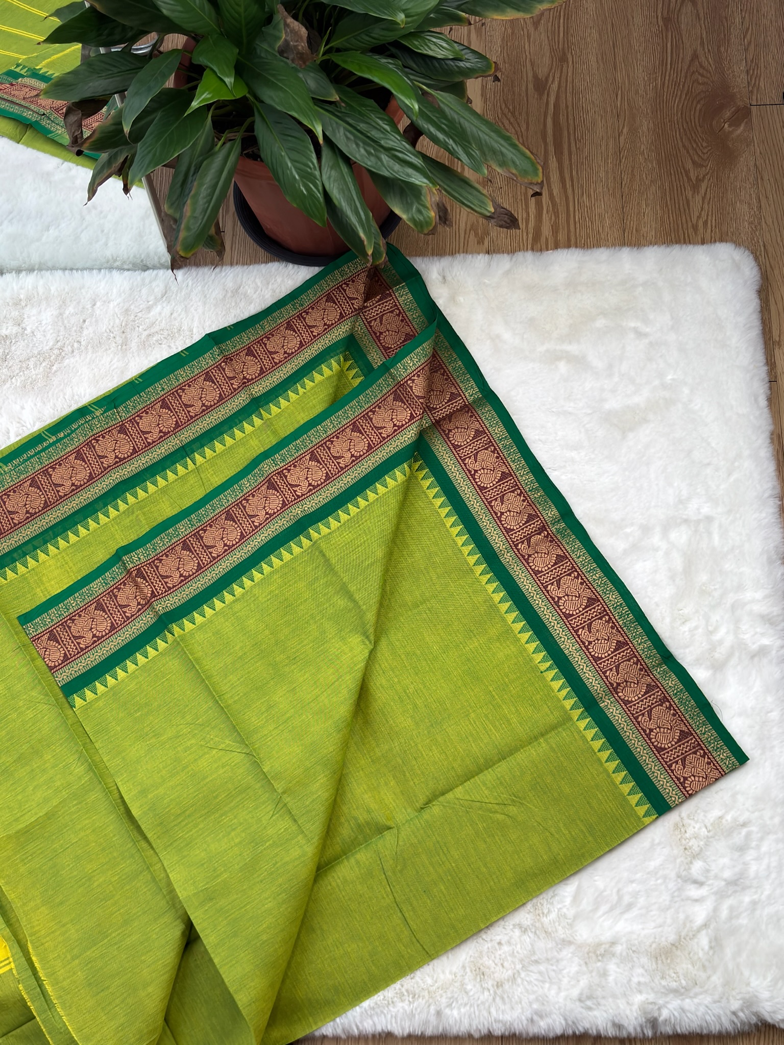 Handloom Cotton Saree without Blouse (60s)