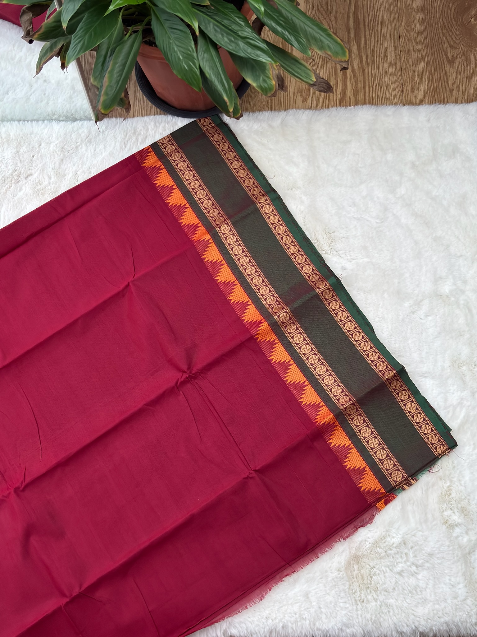 Handloom Cotton Saree without Blouse (80s)