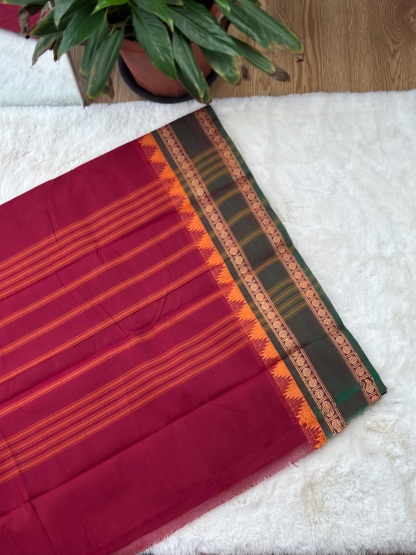 Handloom Cotton Saree without Blouse (80s)