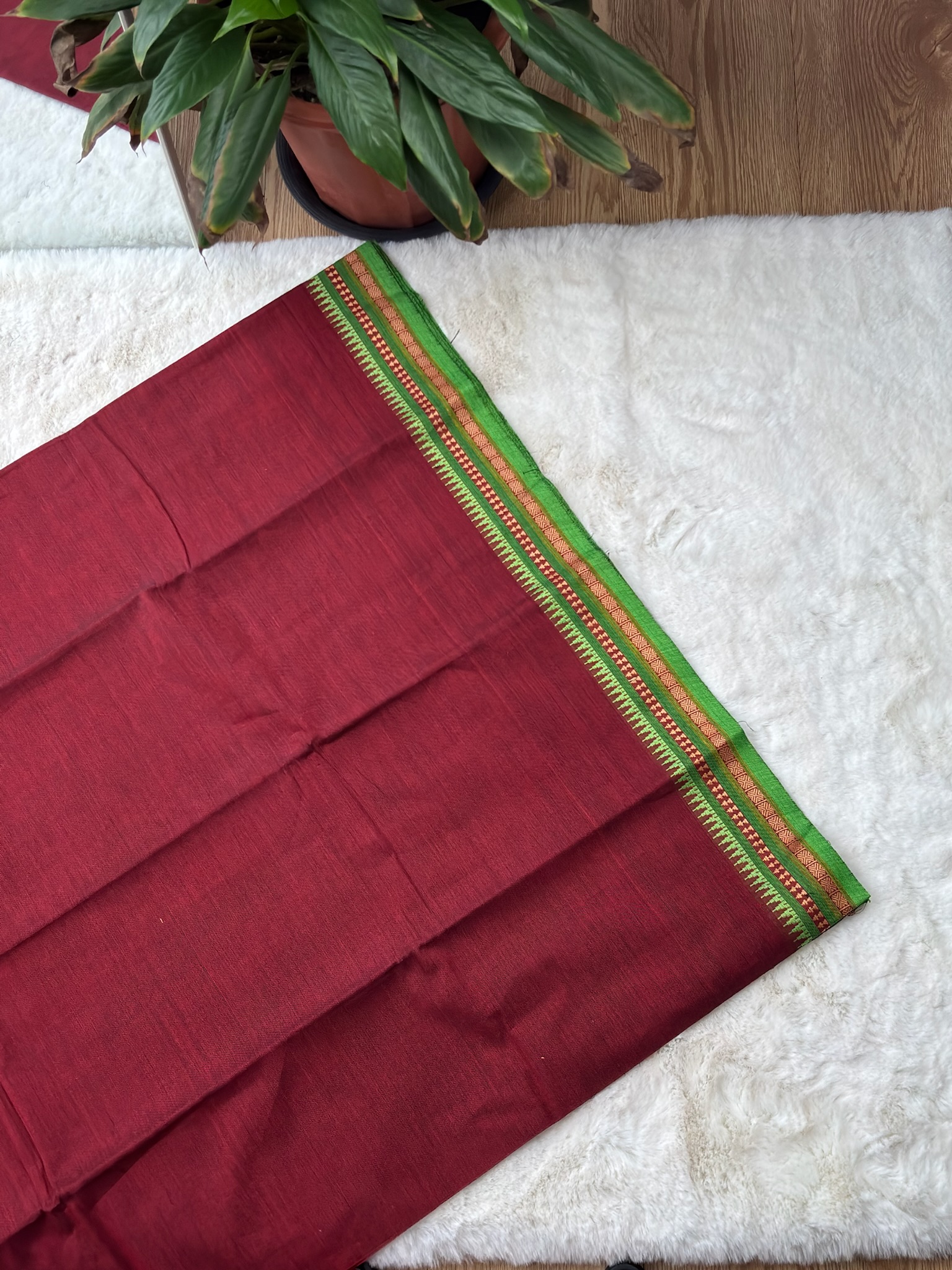 Handloom Cotton Saree with Blouse (60s)