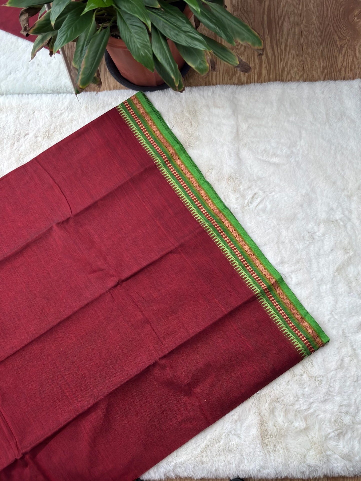 Handloom Cotton Saree with Blouse (60s)