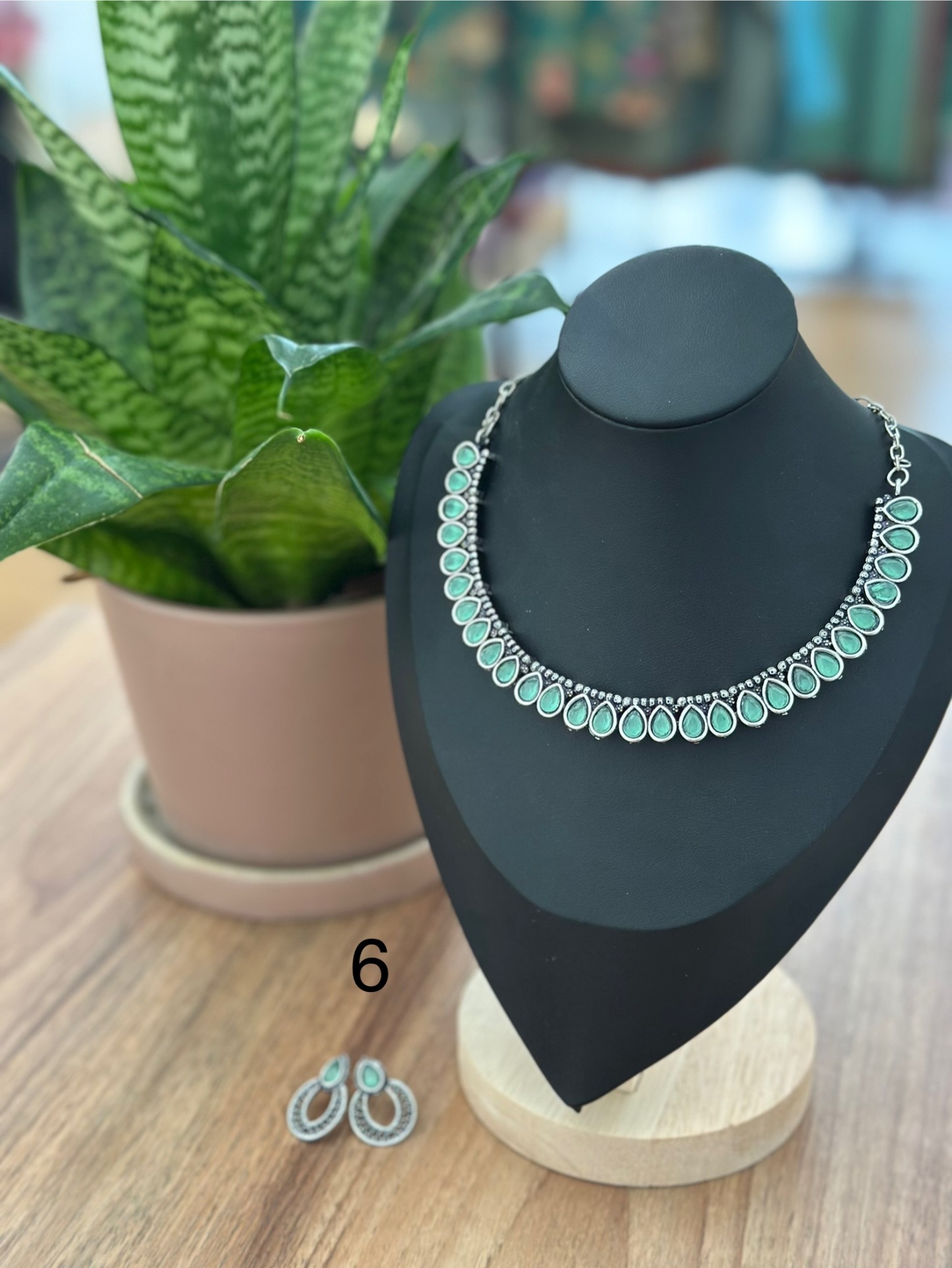 Silver Stone Choker Set