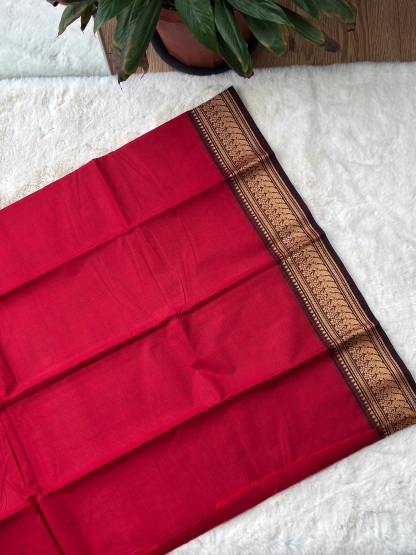 Handloom Cotton Saree without Blouse (60s)
