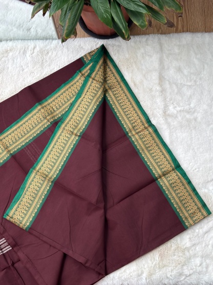 Handloom Cotton Saree without Blouse (60s)
