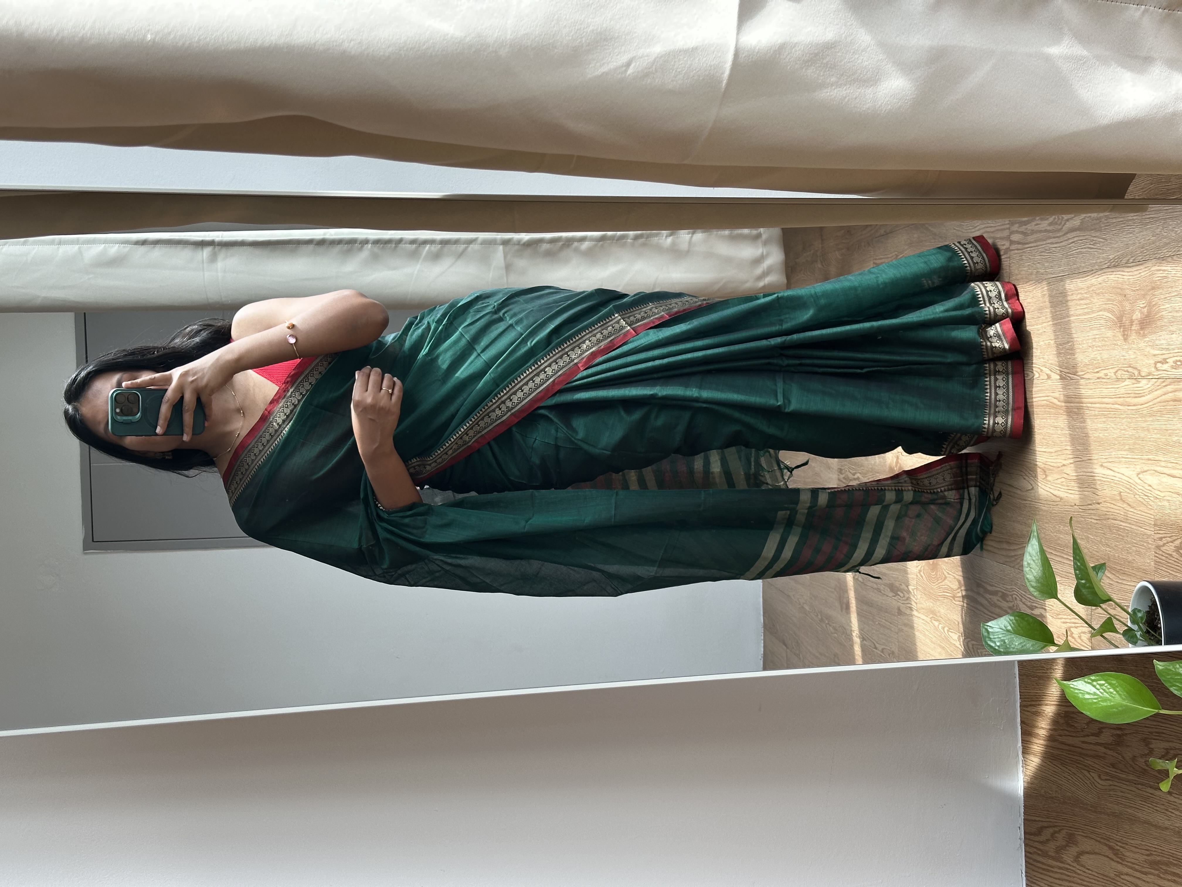 Mercerized Cotton Narayanpet (Mango Bottle Green)