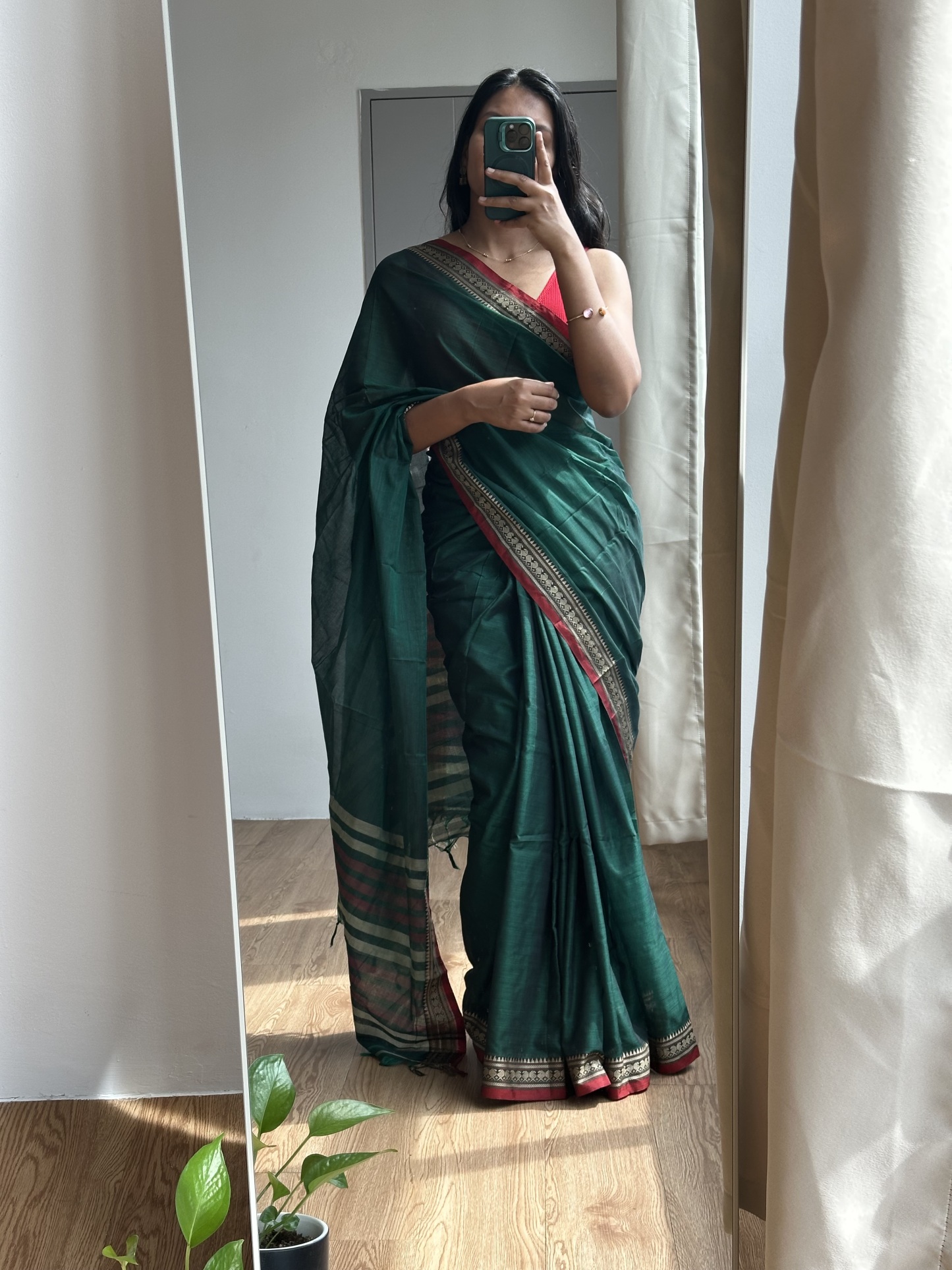 Mercerized Cotton Narayanpet (Mango Bottle Green)