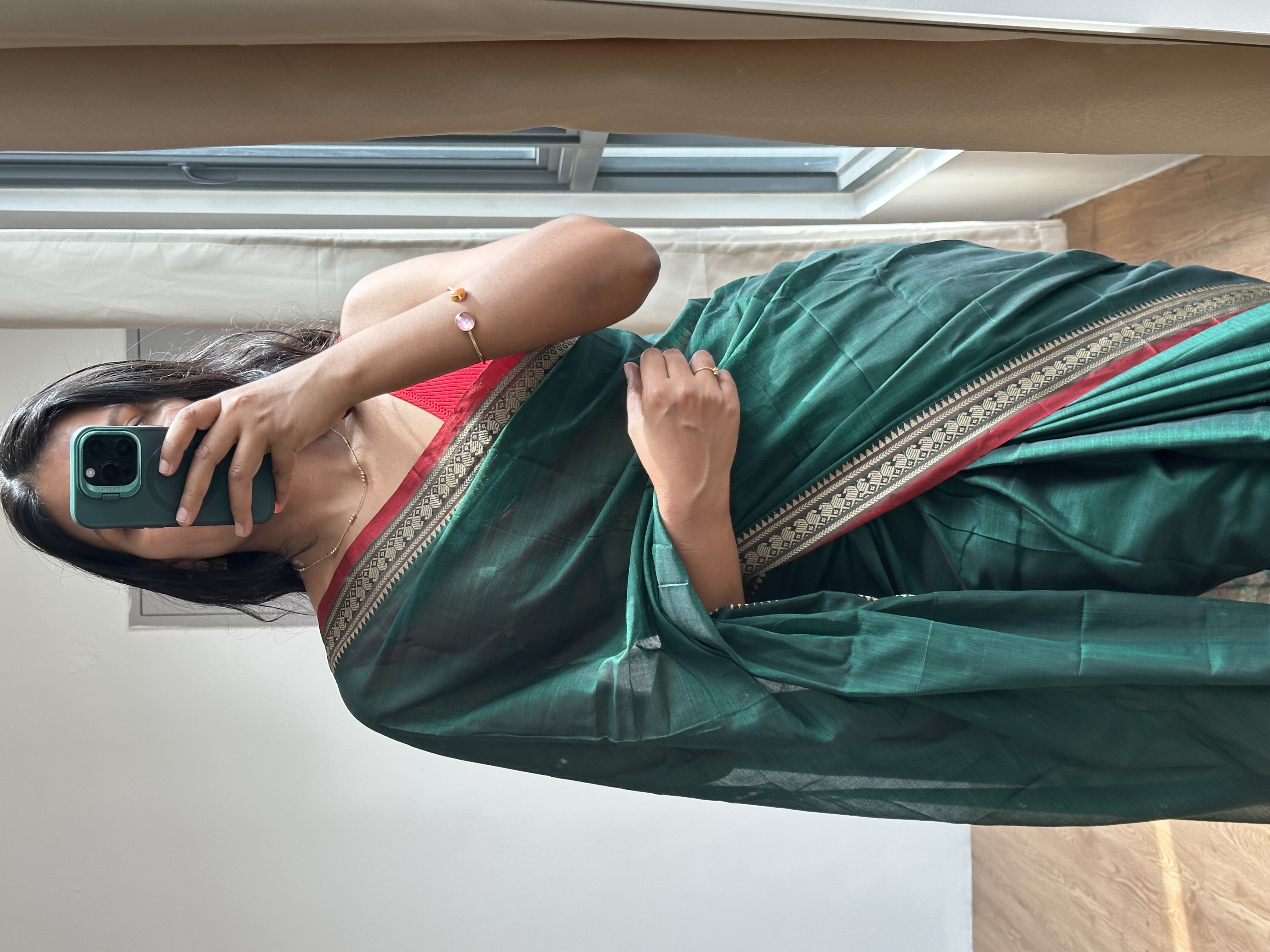 Mercerized Cotton Narayanpet (Mango Bottle Green)