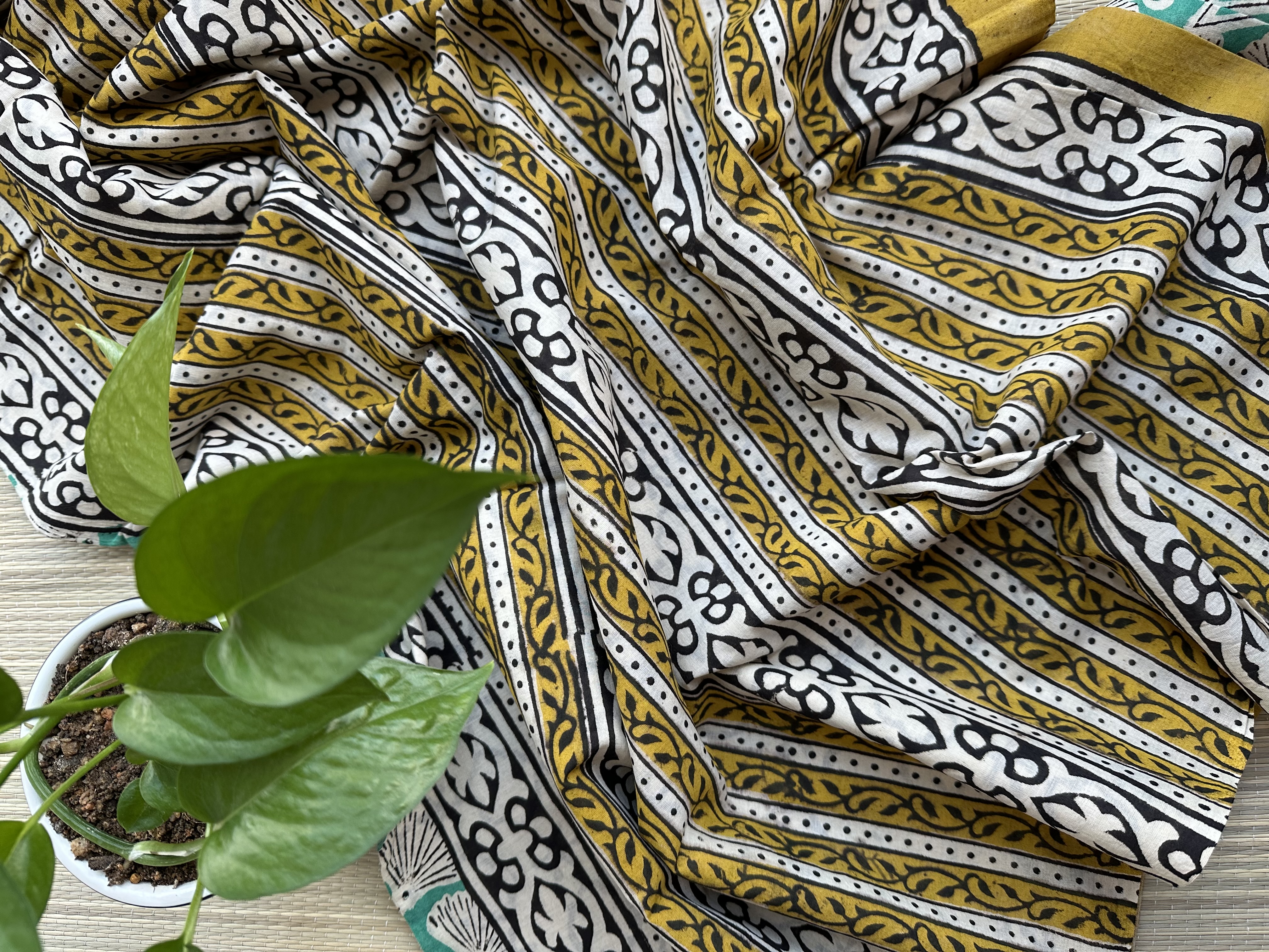 Mul Cotton Handblock Saree