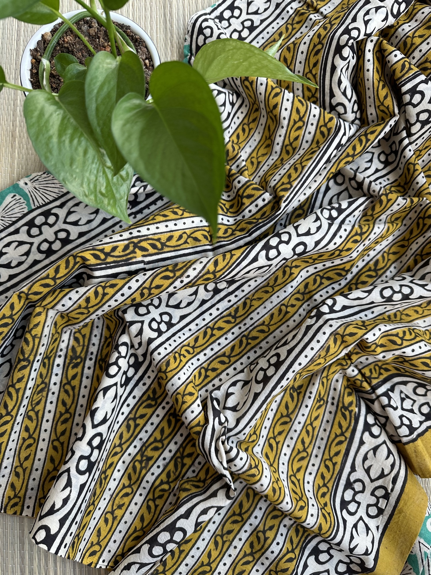 Mul Cotton Handblock Saree