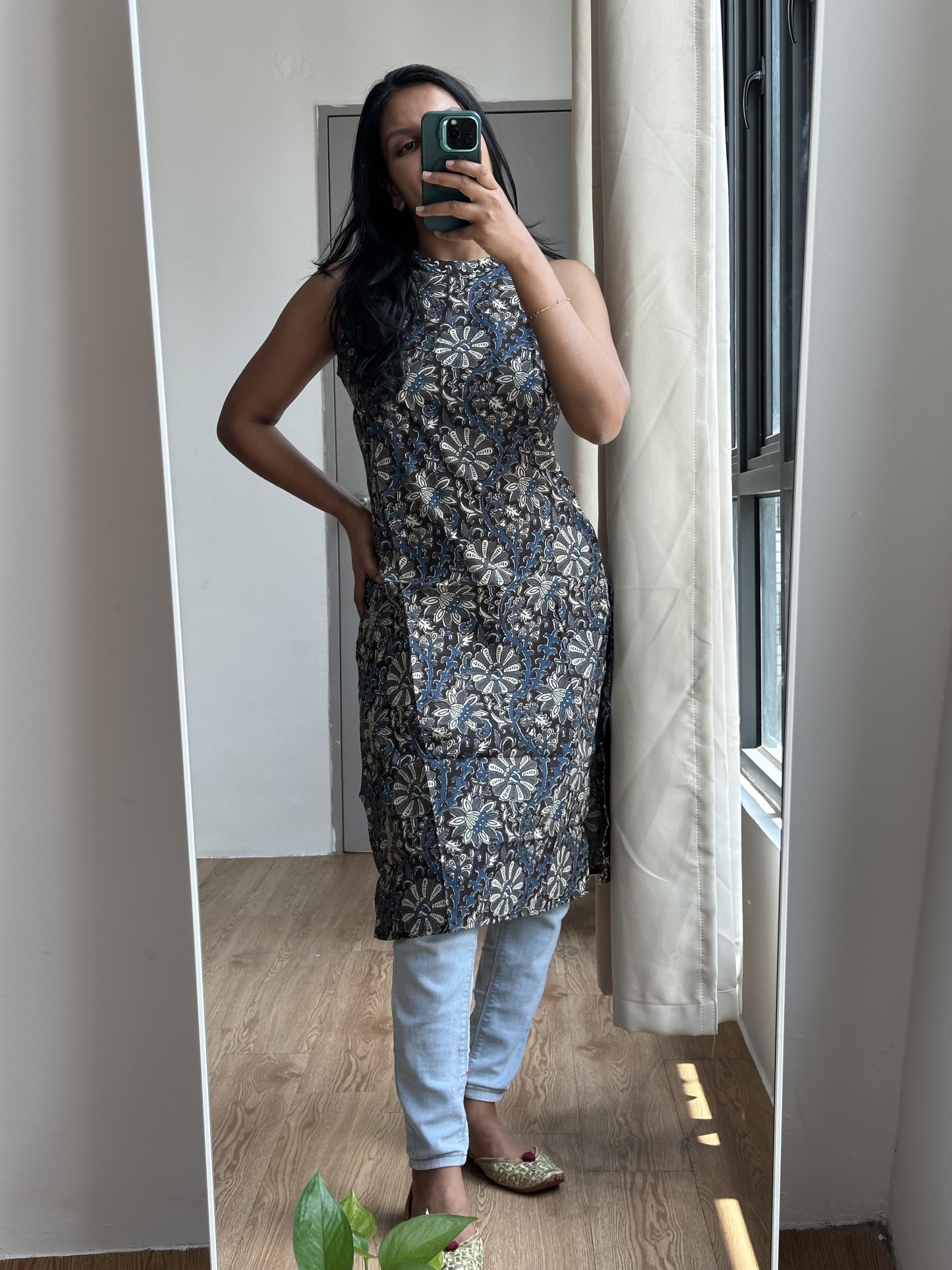 Halter Neck Cotton Kurta