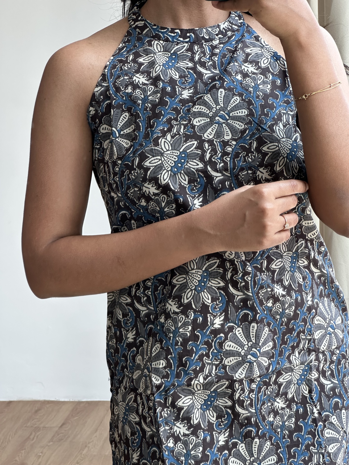 Halter Neck Cotton Kurta