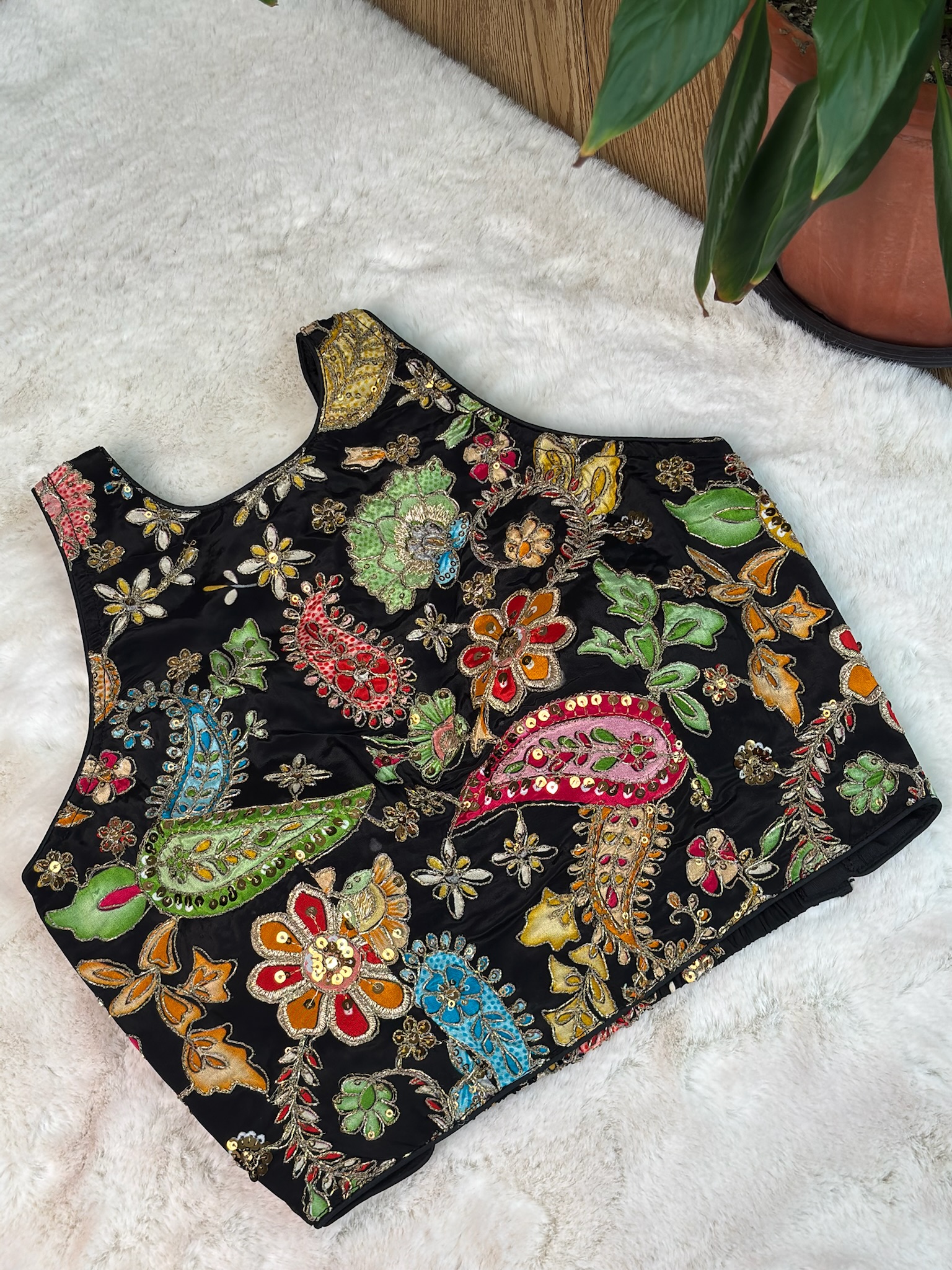Pure Crepe Halter Neck Blouse