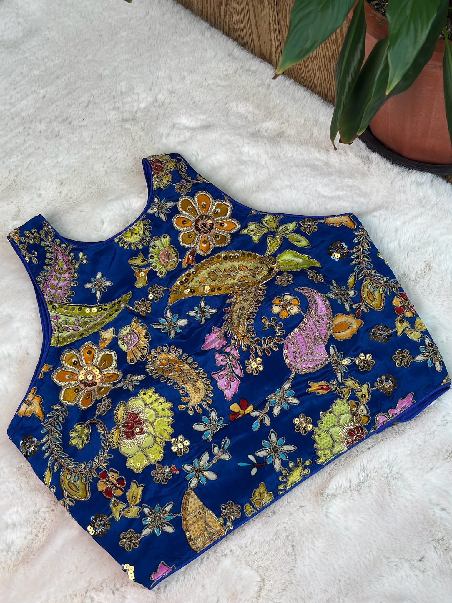 Pure Crepe Halter Neck Blouse
