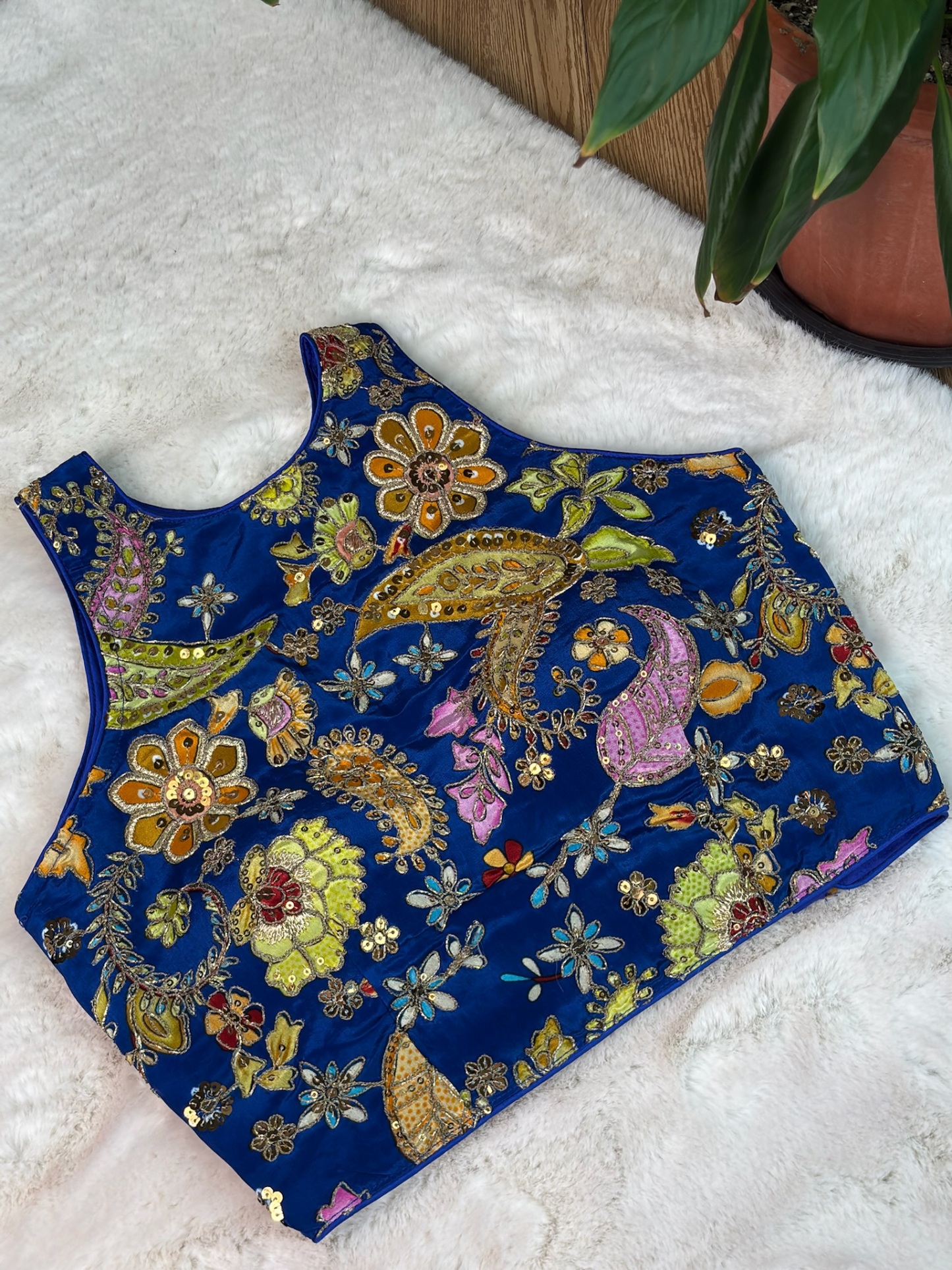 Pure Crepe Halter Neck Blouse