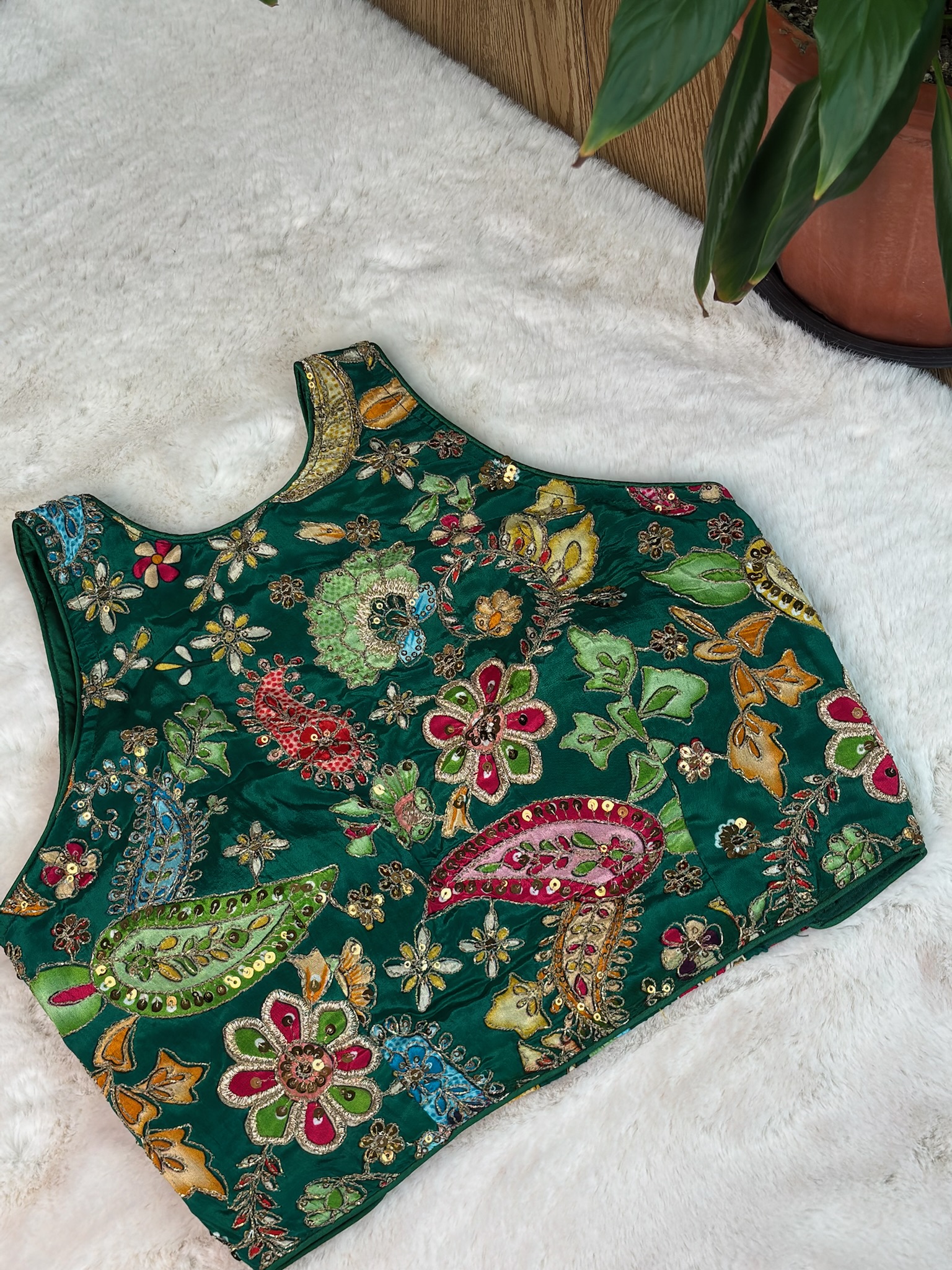 Pure Crepe Halter Neck Blouse
