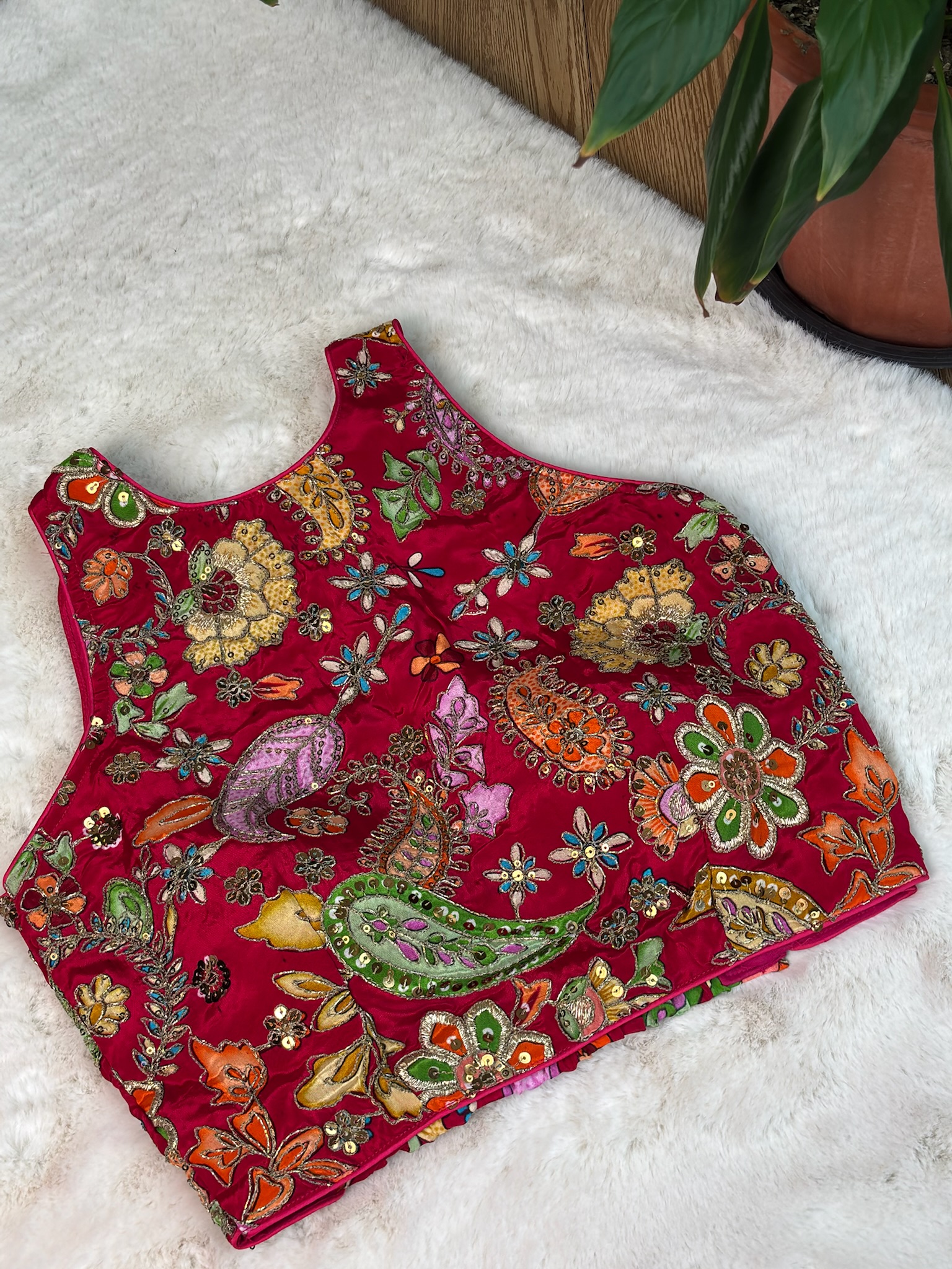 Pure Crepe Halter Neck Blouse