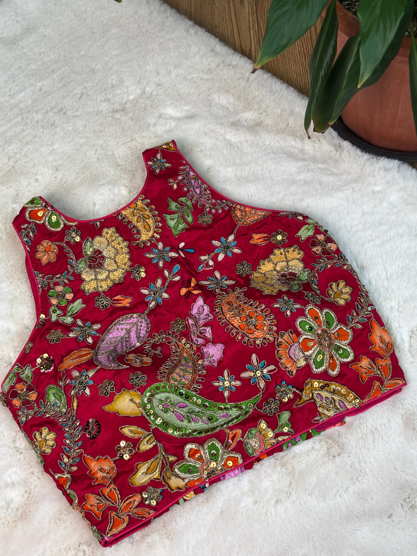 Pure Crepe Halter Neck Blouse