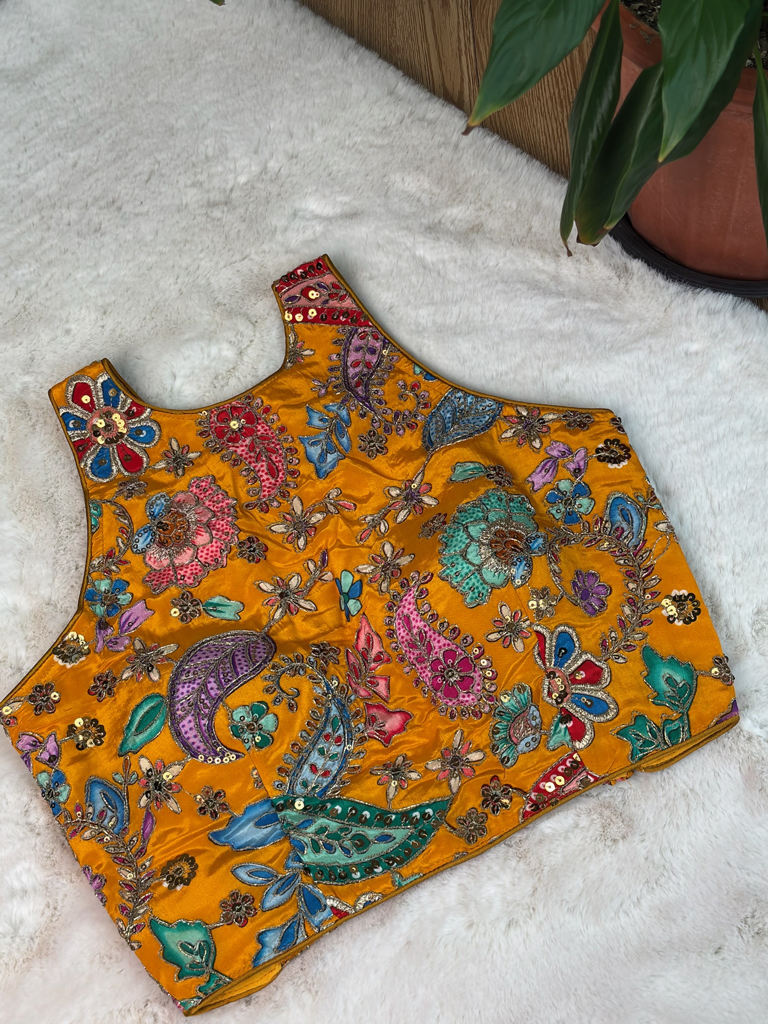 Pure Crepe Halter Neck Blouse
