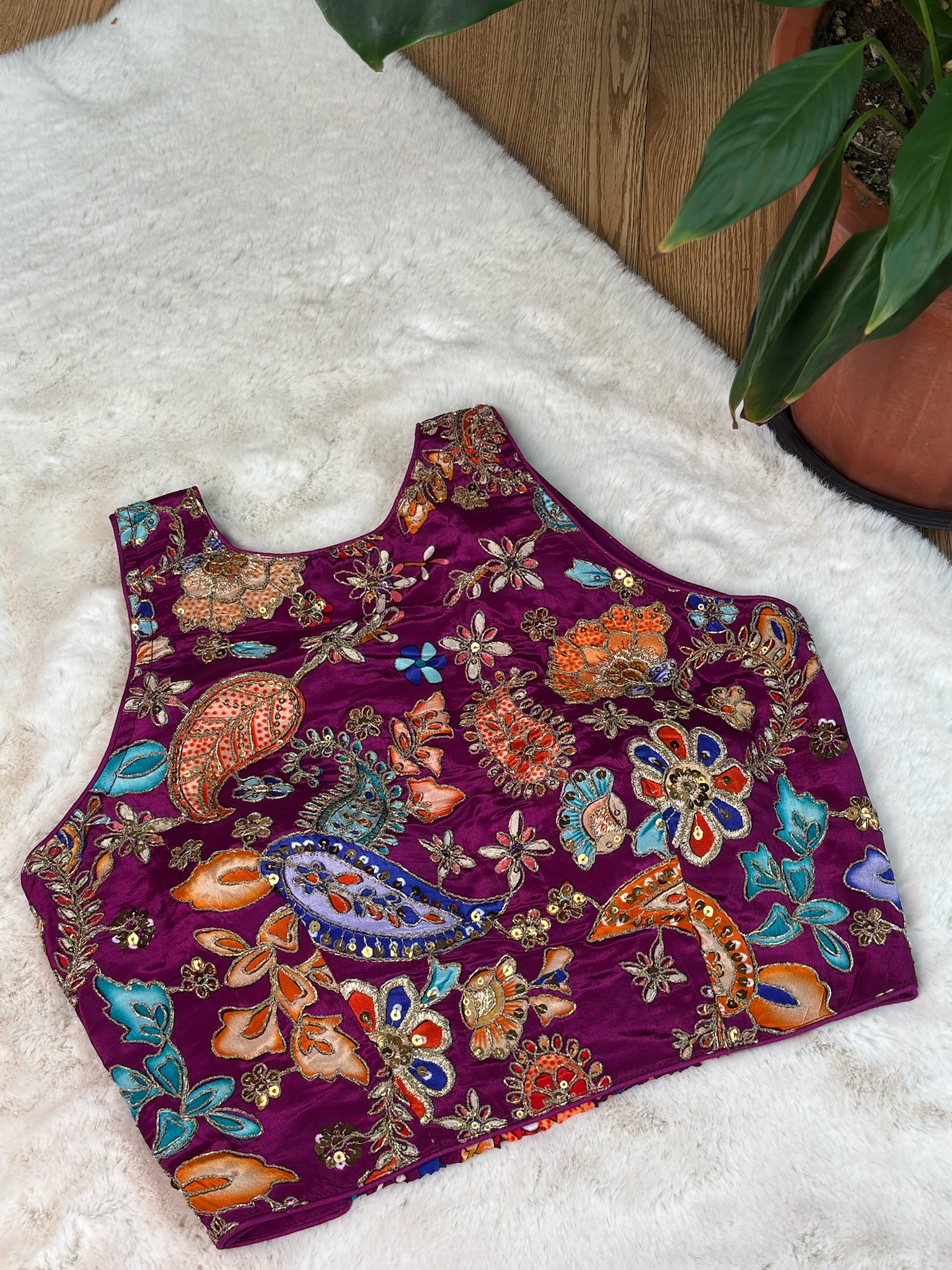 Pure Crepe Halter Neck Blouse
