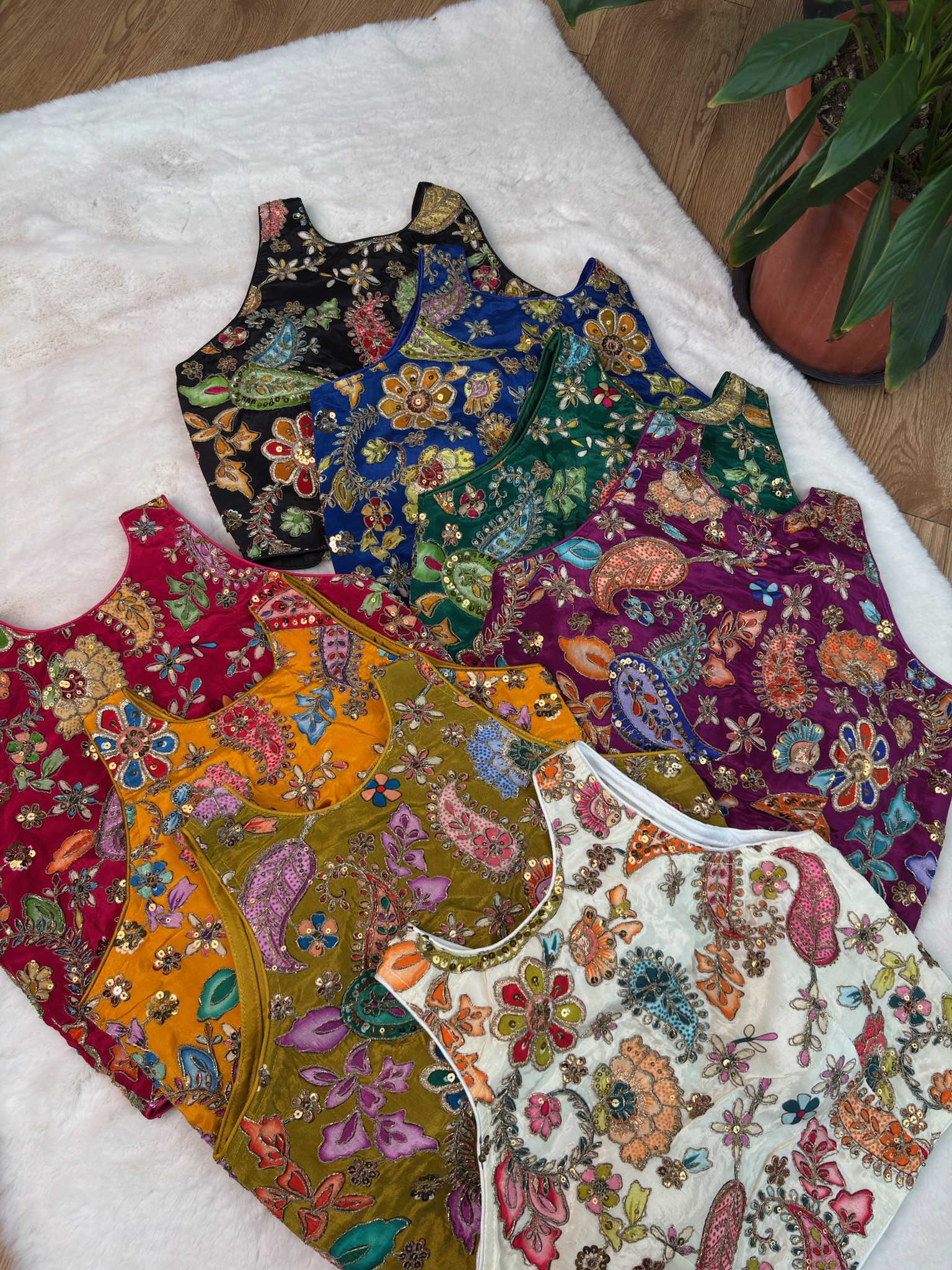 Pure Crepe Halter Neck Blouse