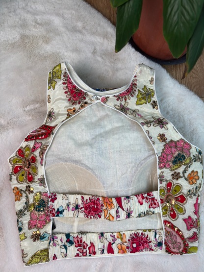 Pure Crepe Halter Neck Blouse
