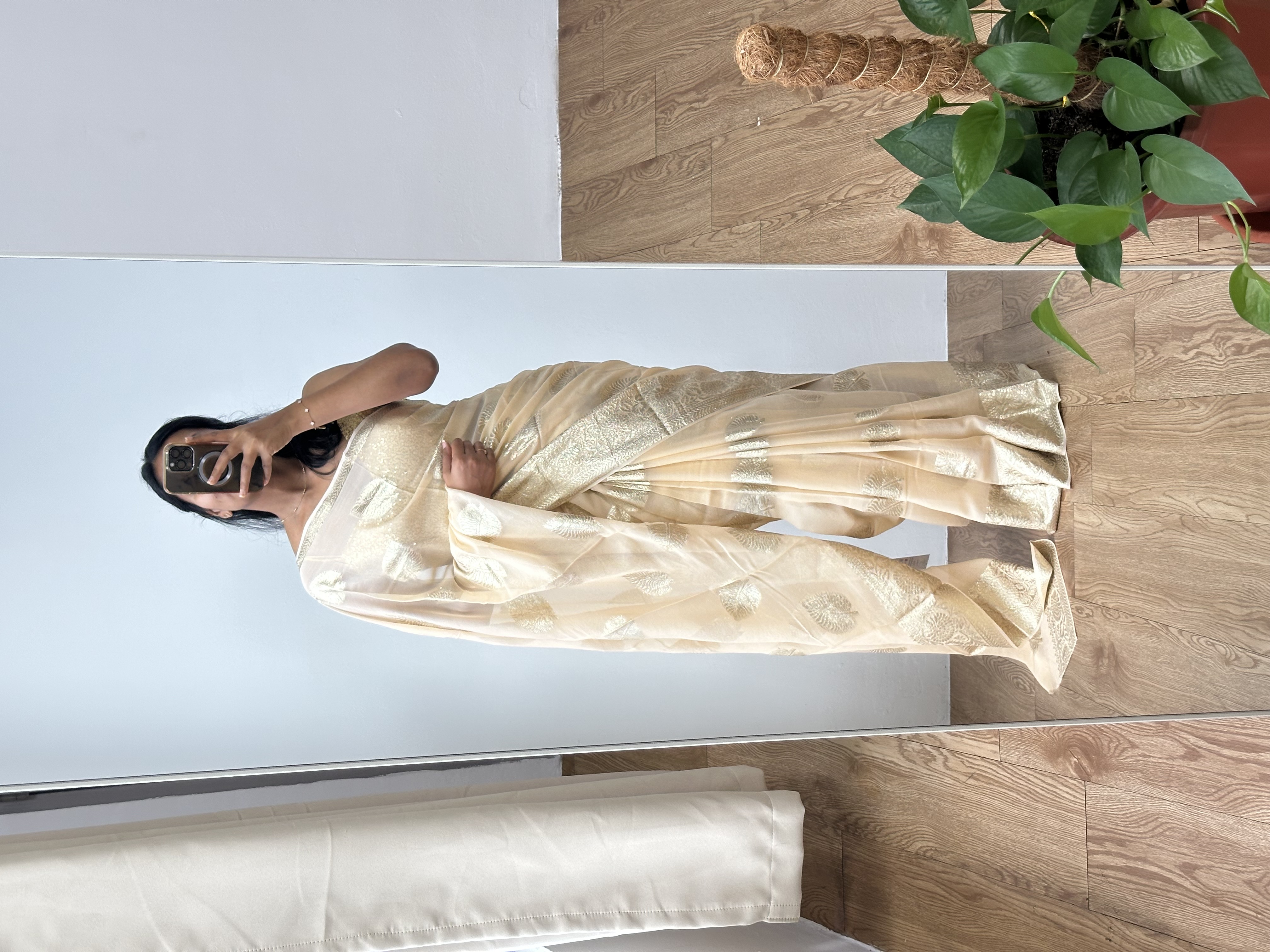 Leaf Viscose Georgette Saree