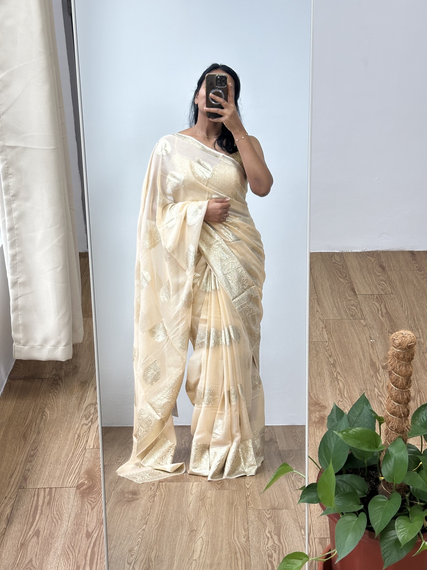 Leaf Viscose Georgette Saree