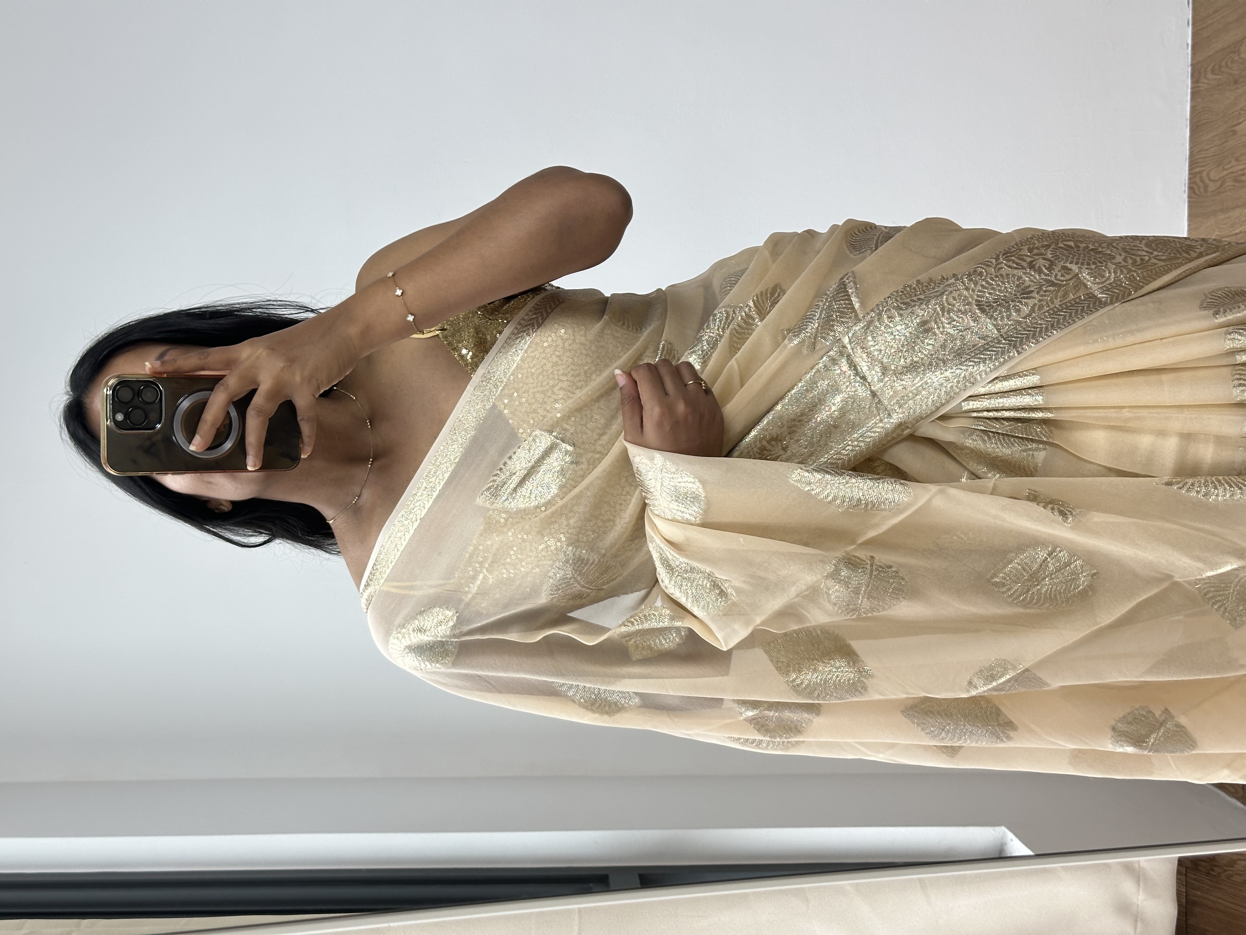 Leaf Viscose Georgette Saree