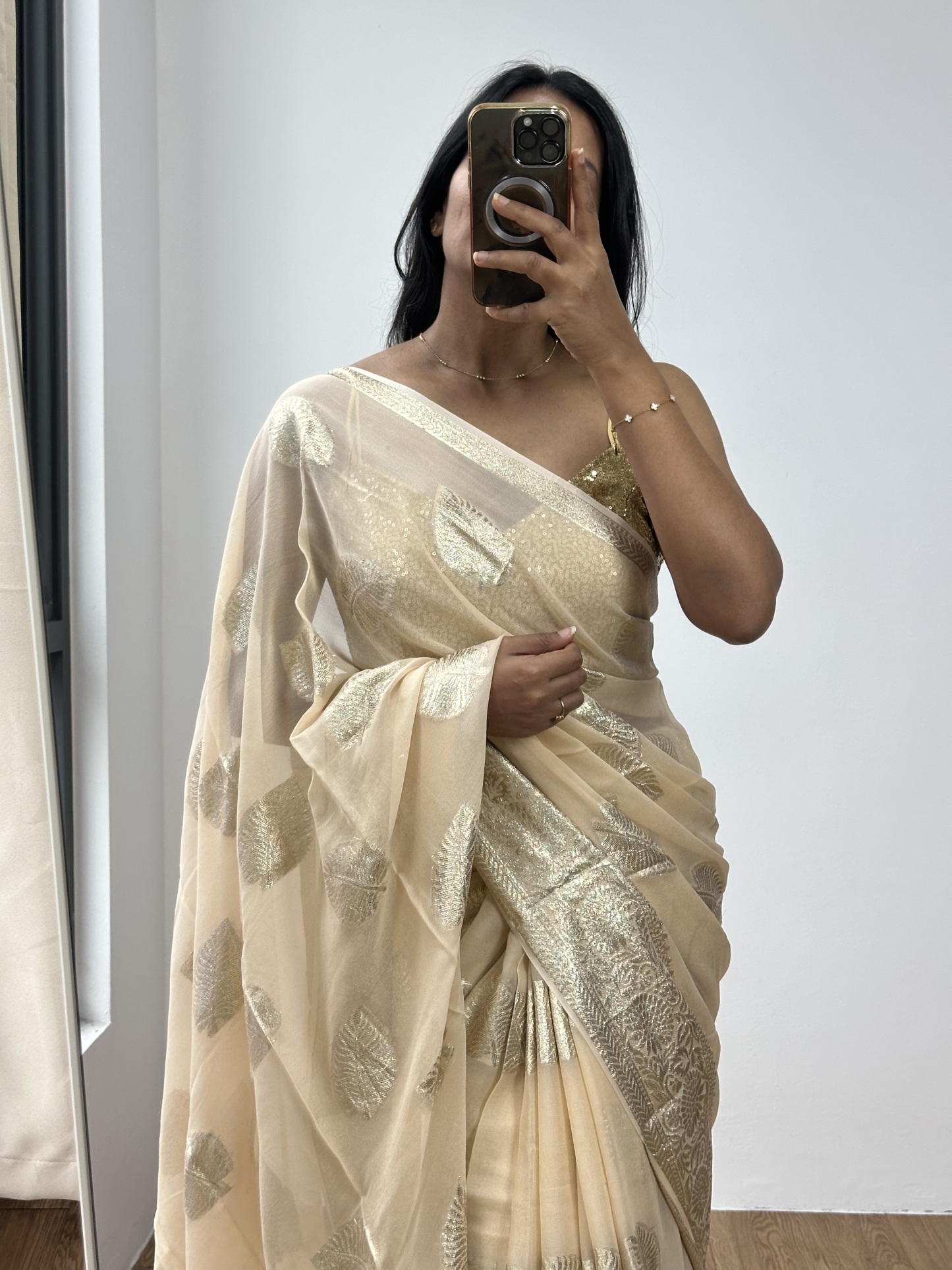 Leaf Viscose Georgette Saree