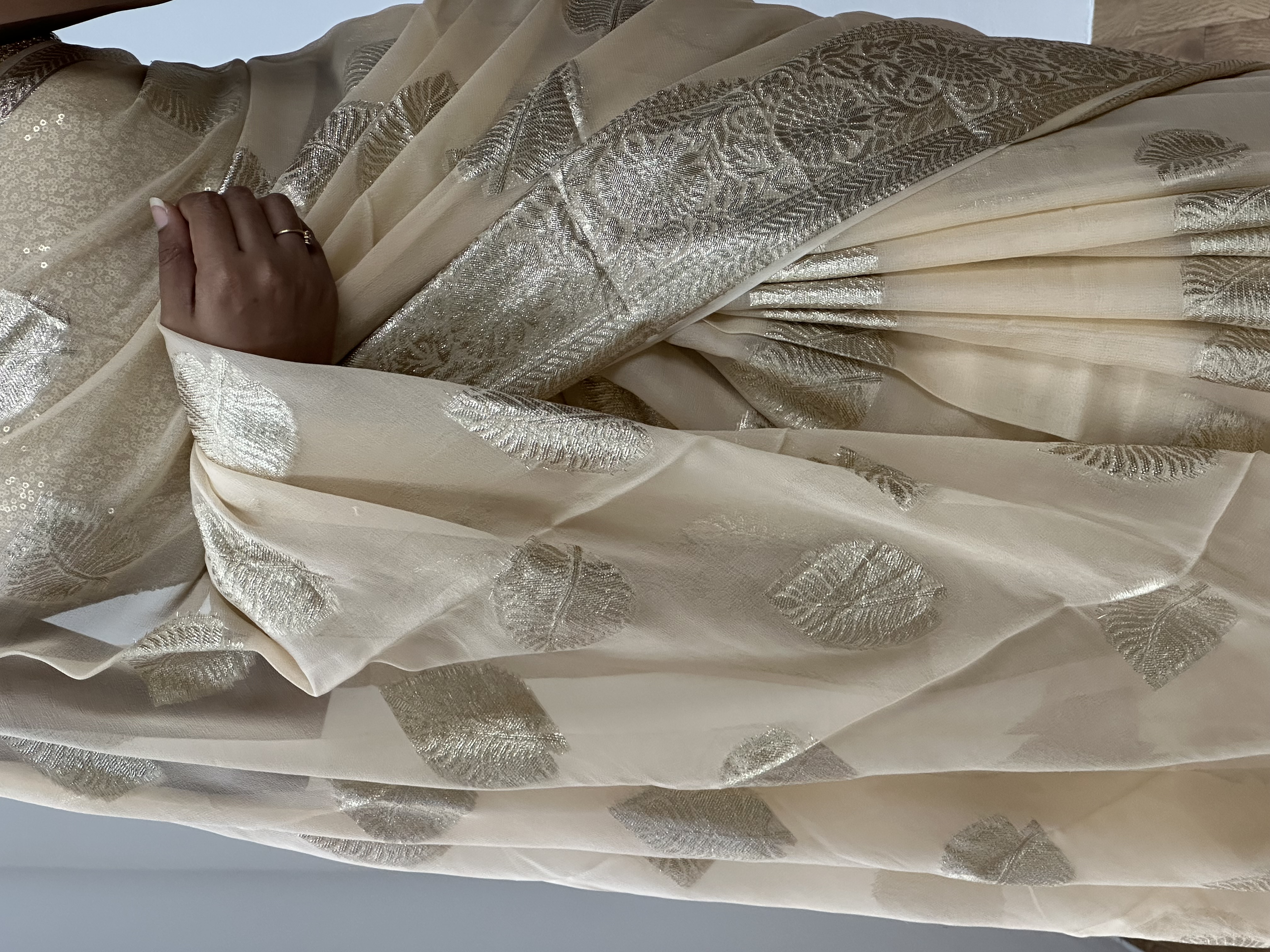 Leaf Viscose Georgette Saree