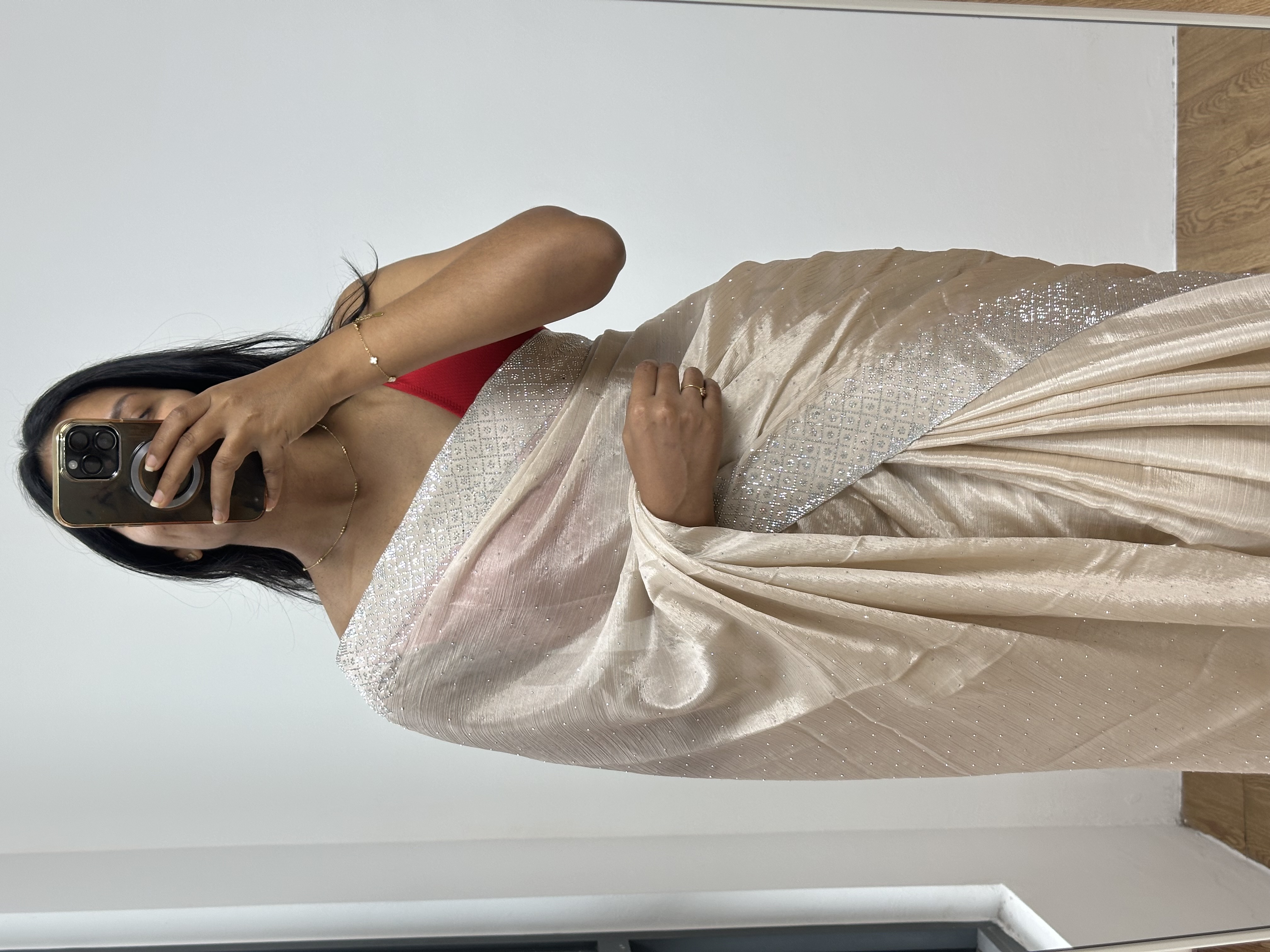 Soft Chinon Swarovski Saree