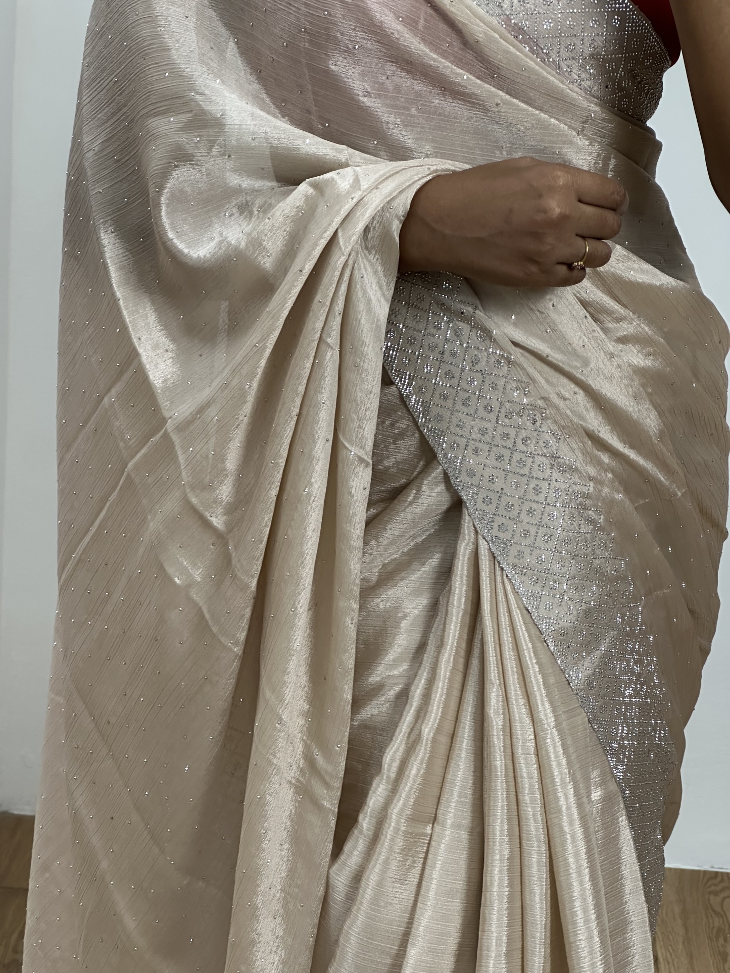 Soft Chinon Swarovski Saree