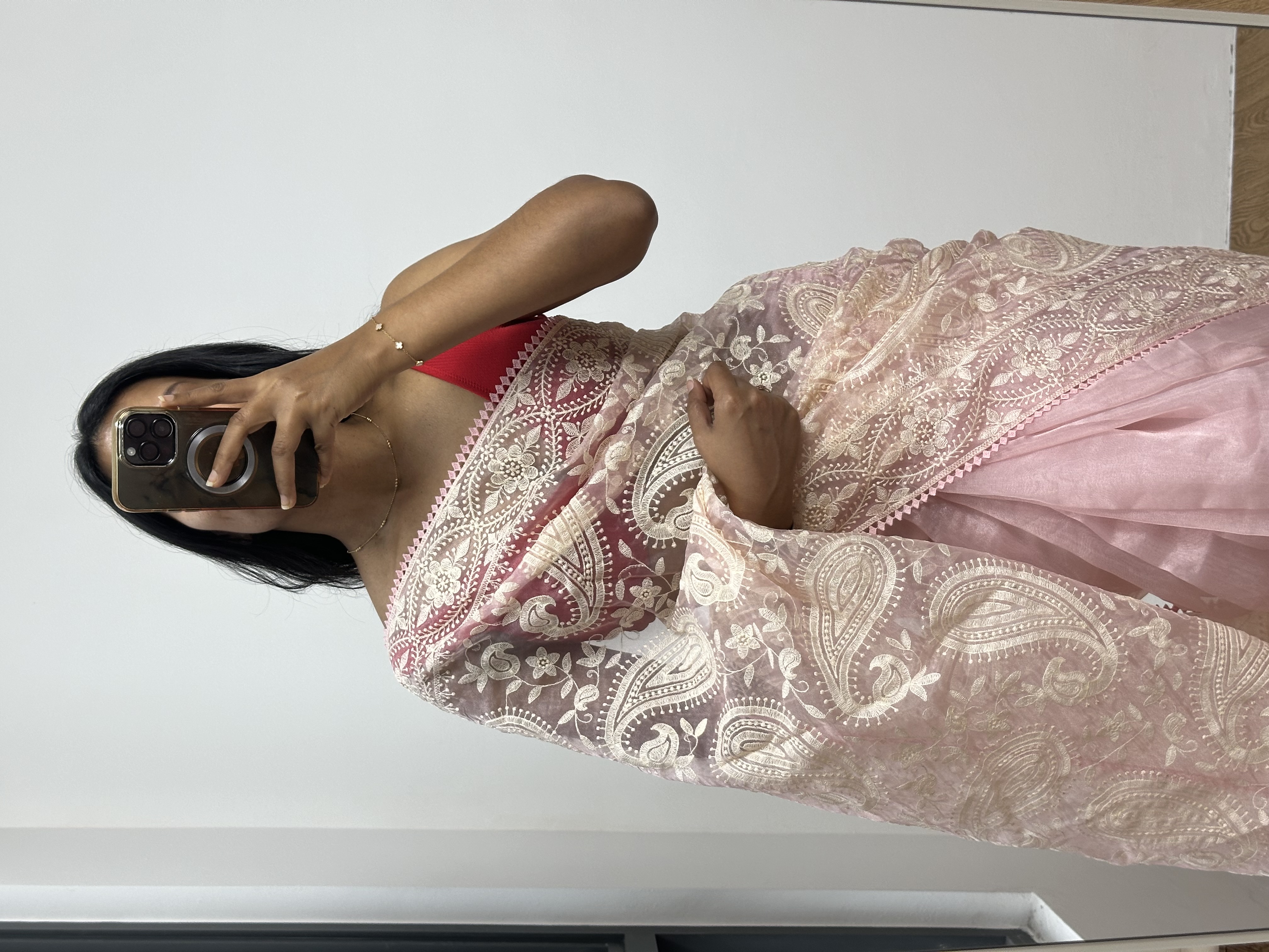 Chikankari Organza Saree