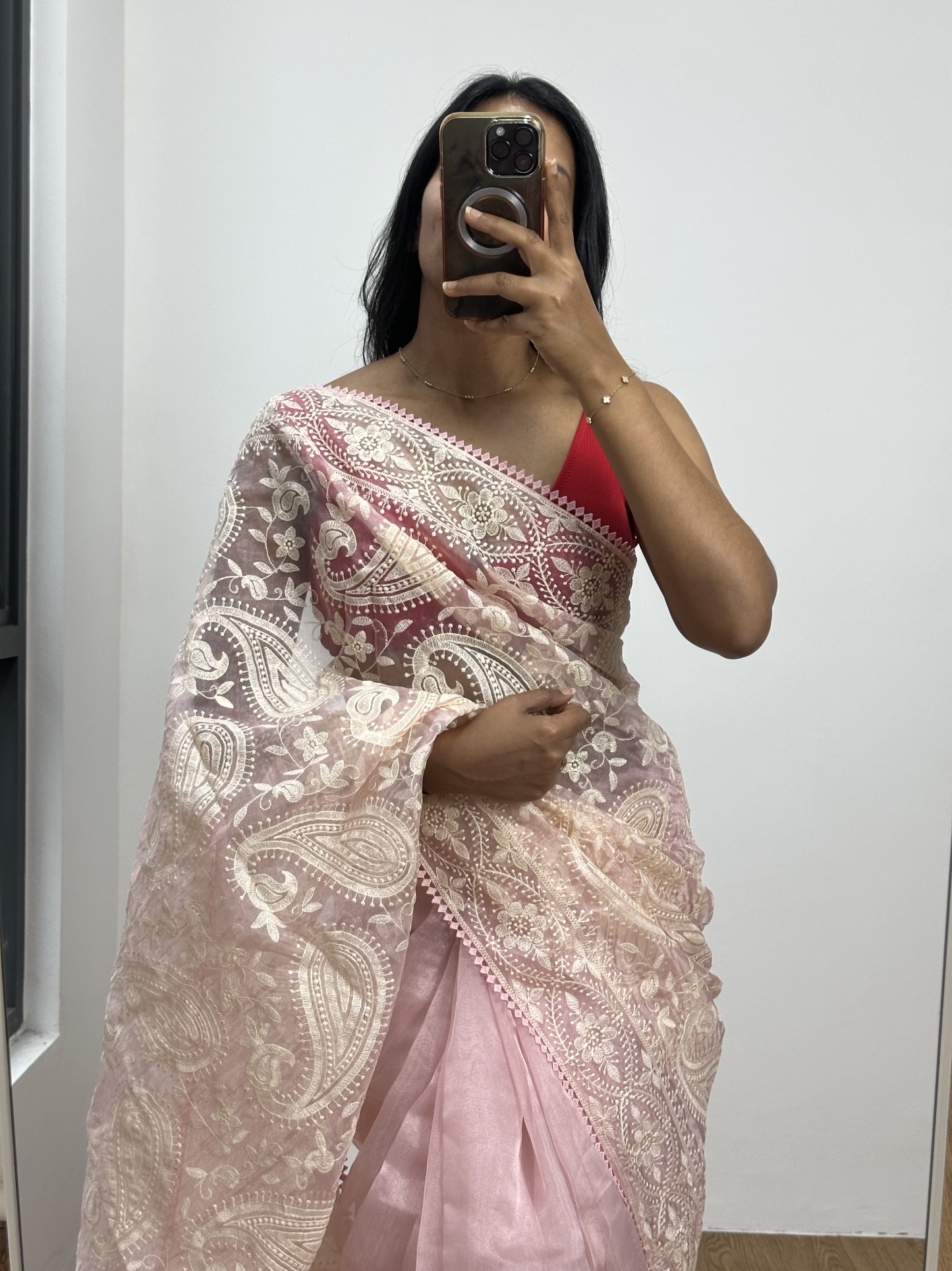 Chikankari Organza Saree