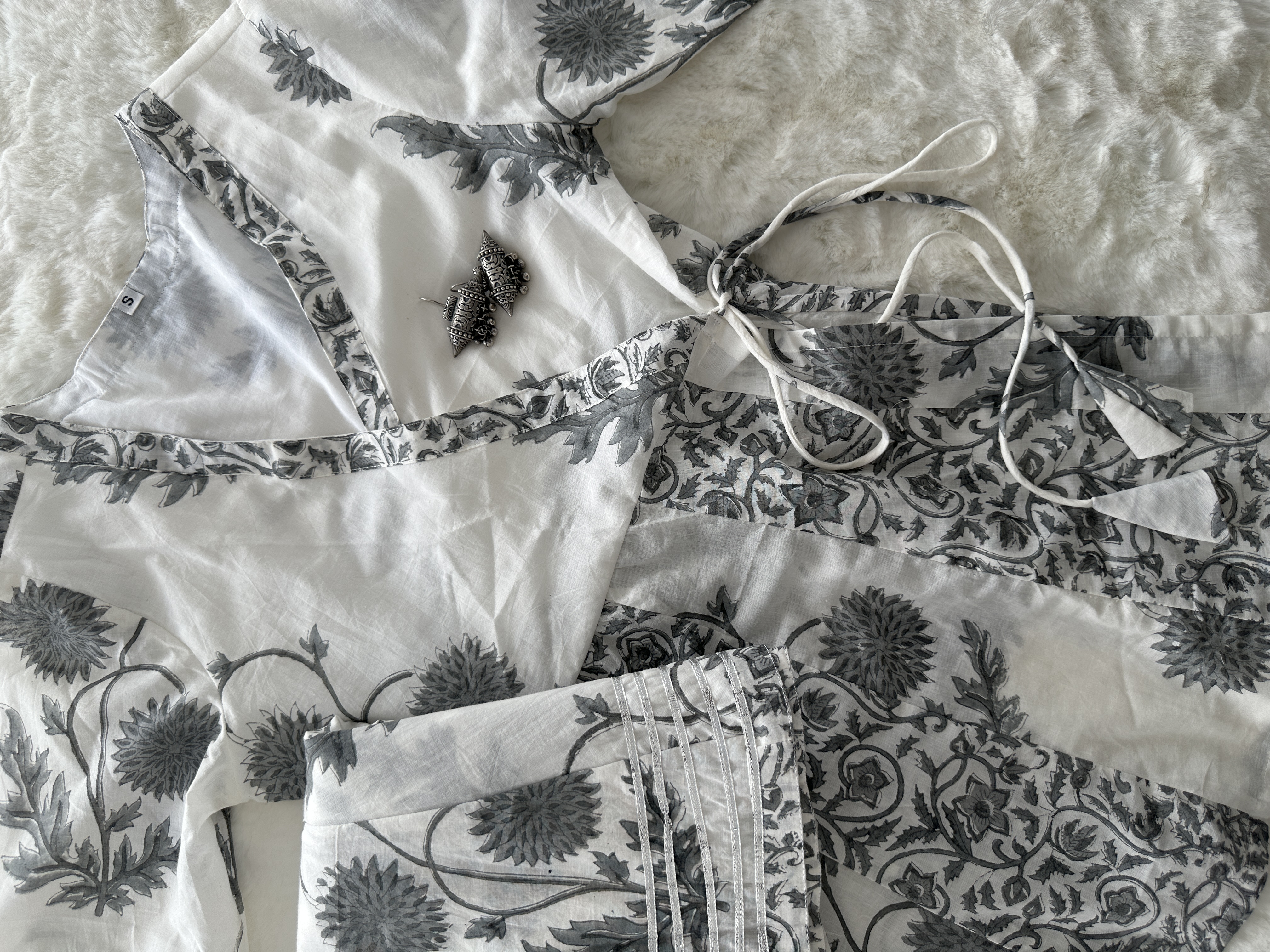Wraparound Top with Gharara Pant