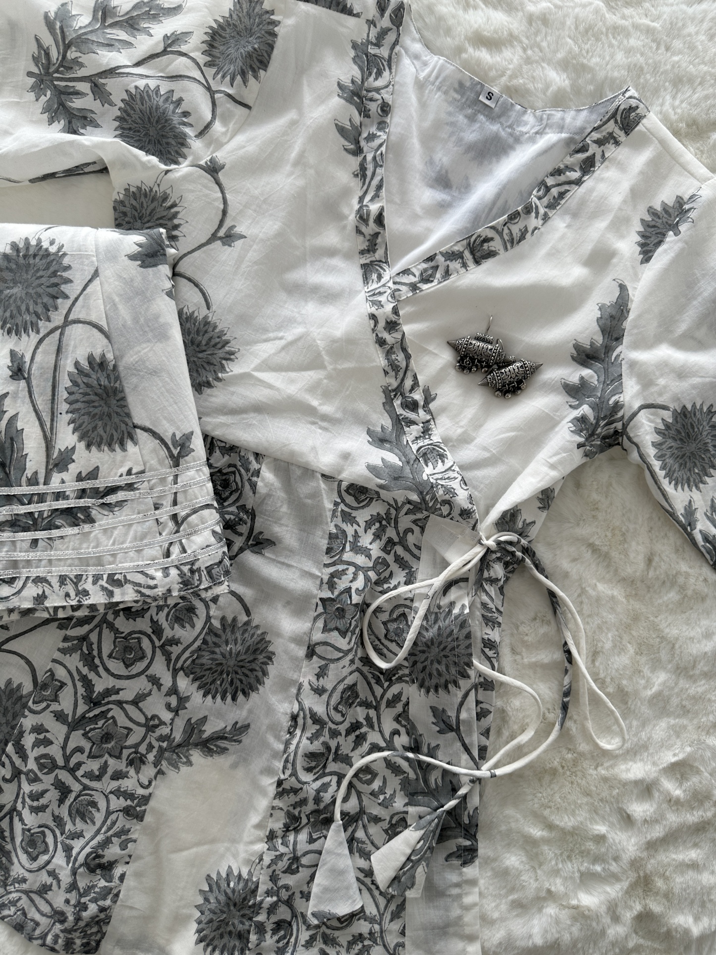 Wraparound Top with Gharara Pant