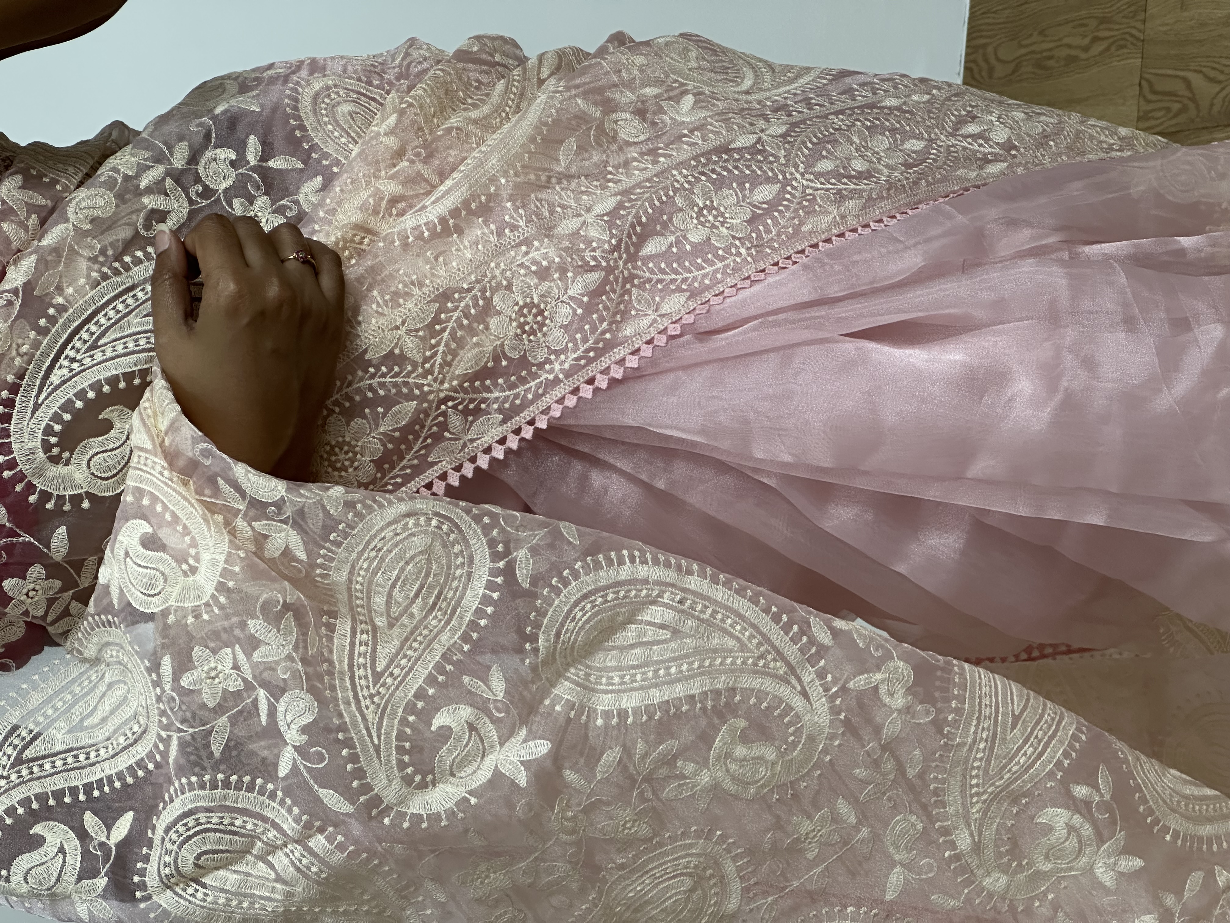 Chikankari Organza Saree