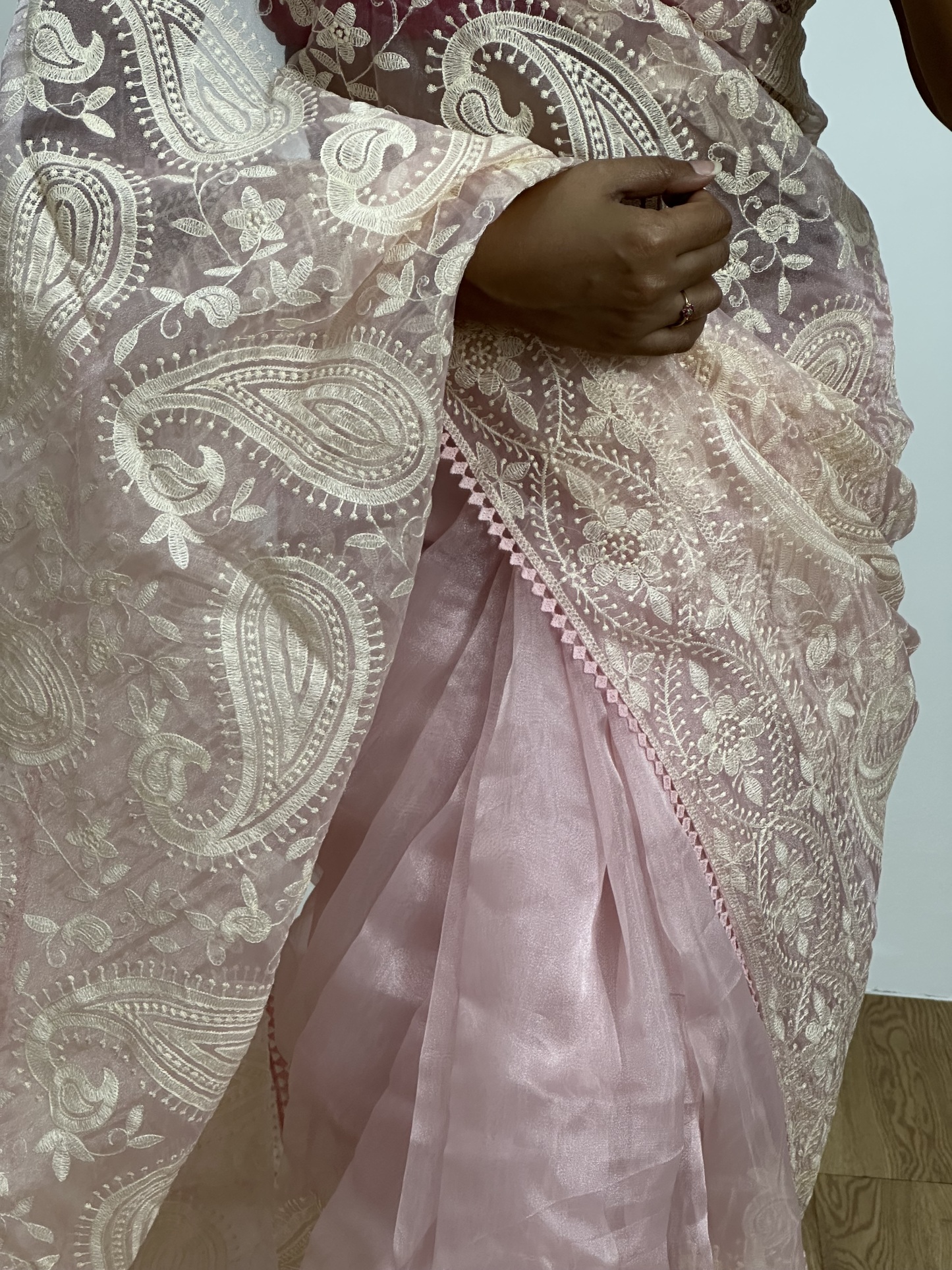 Chikankari Organza Saree