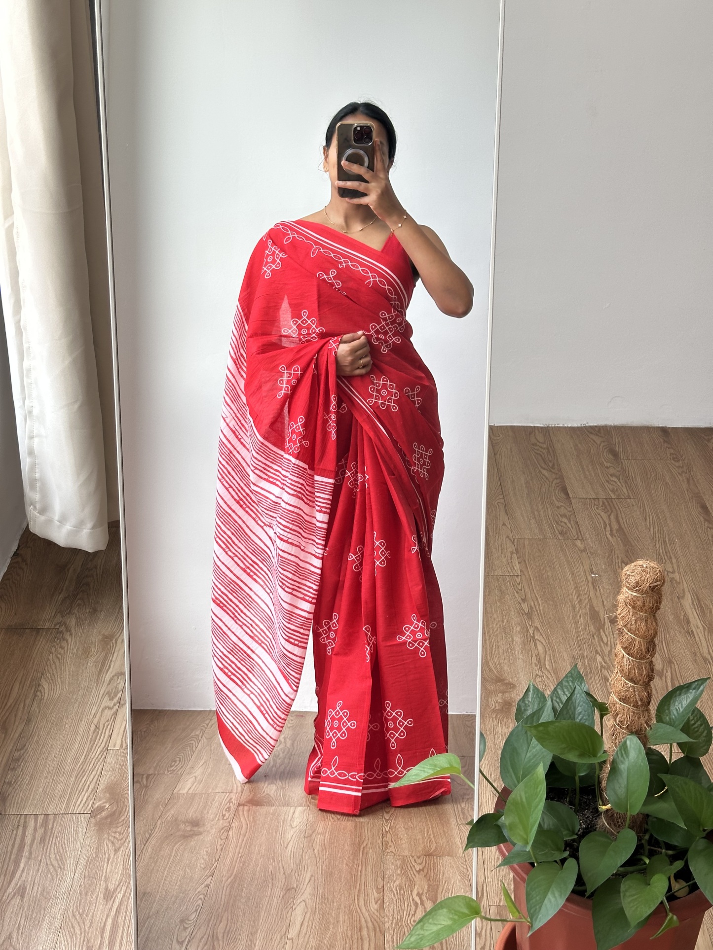Cotton Handblock Saree (5)