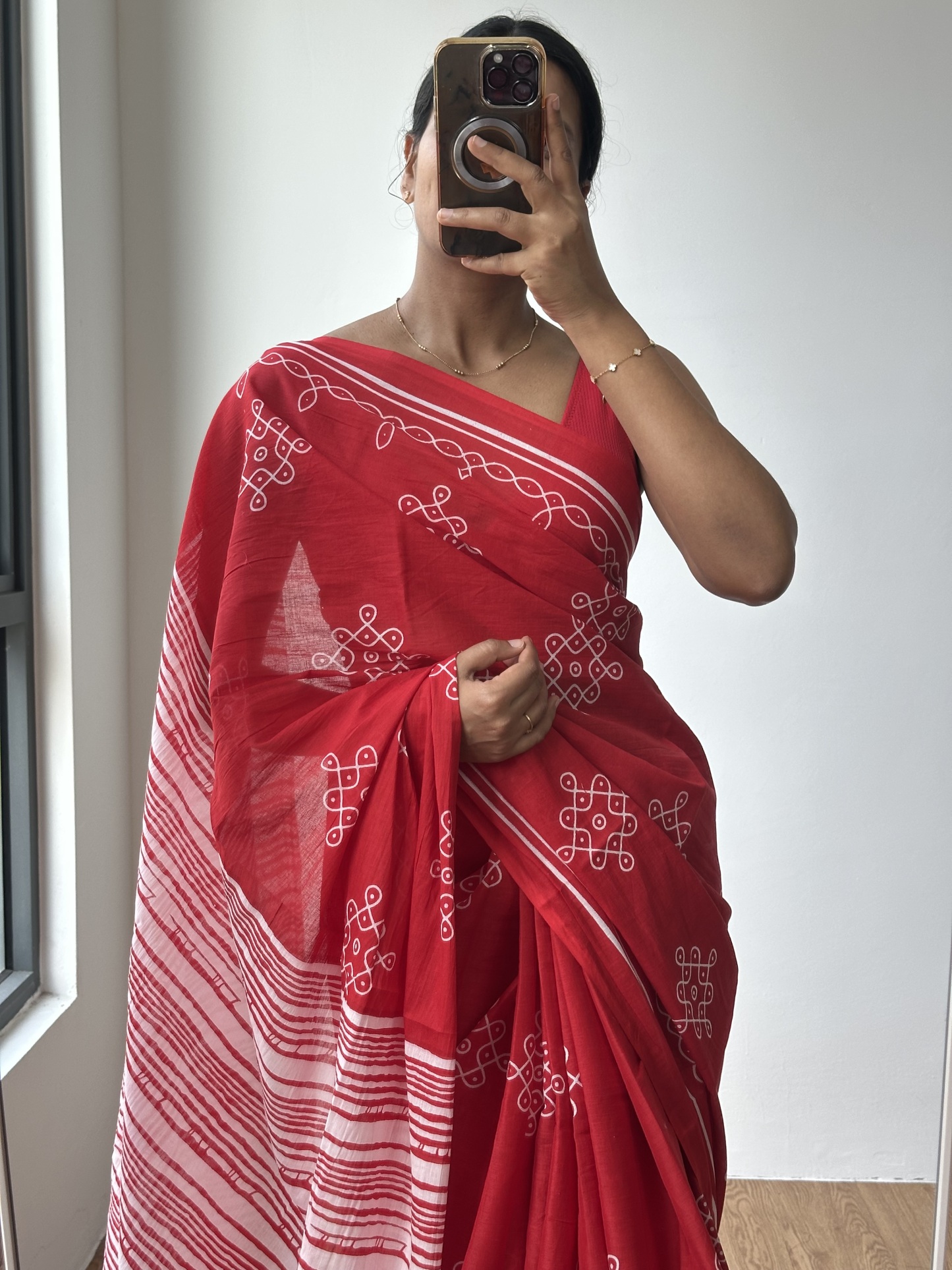Cotton Handblock Saree (5)