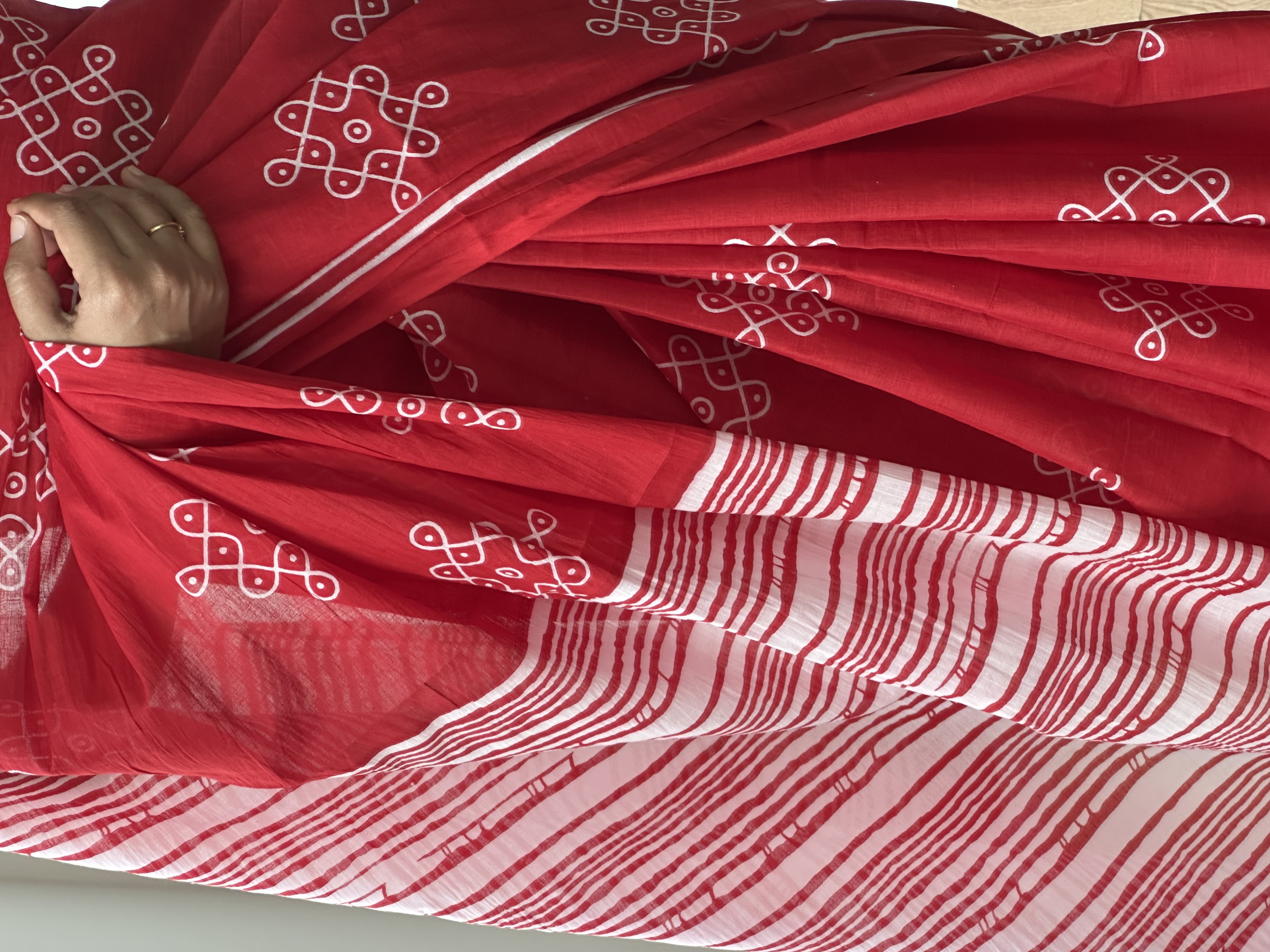 Cotton Handblock Saree (5)