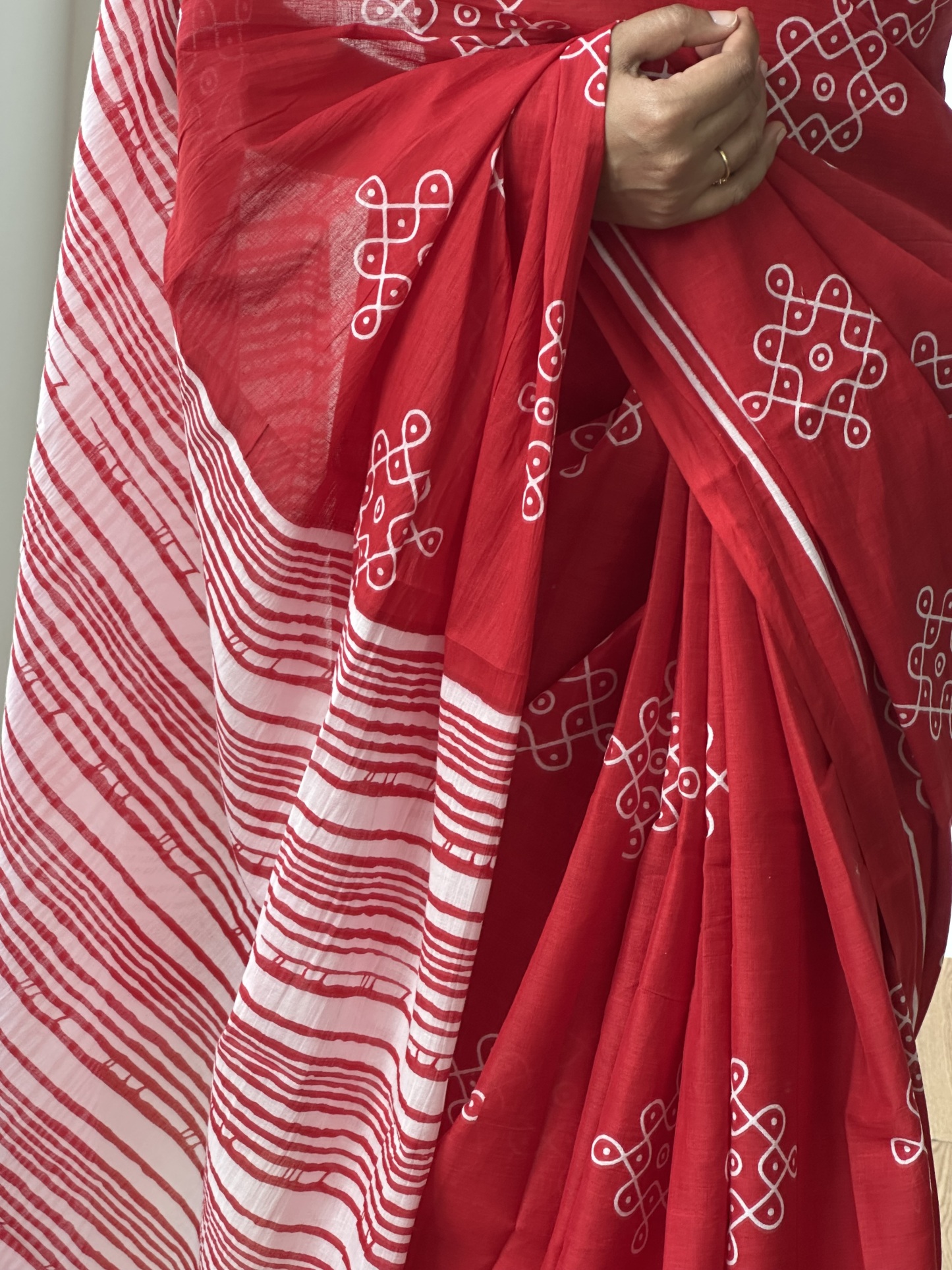 Cotton Handblock Saree (5)